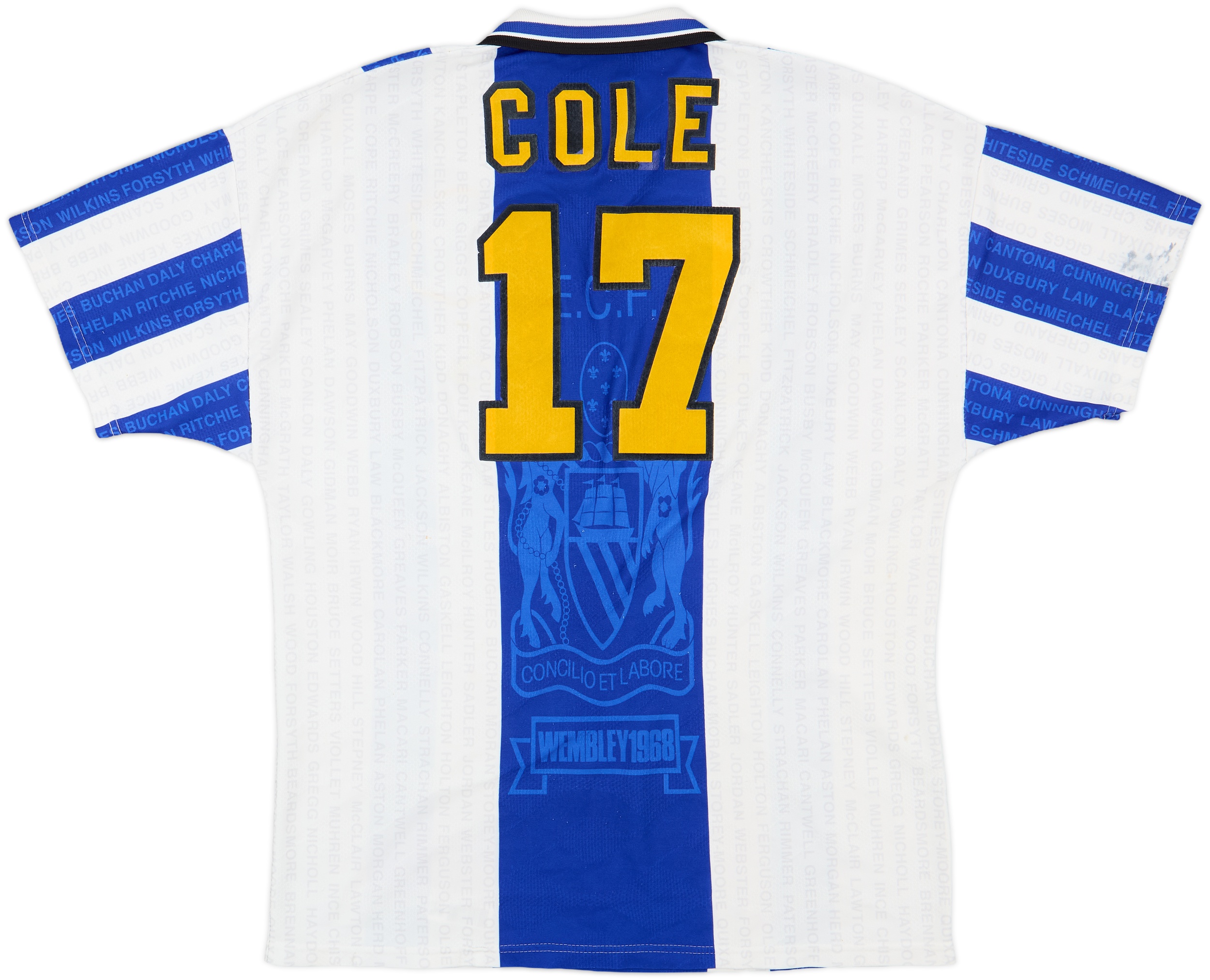 【正規94-96Manchester United Third Cole#17】 1994-96 Manchester United Third Shirt Cole #17 - 5/10 - (XL)