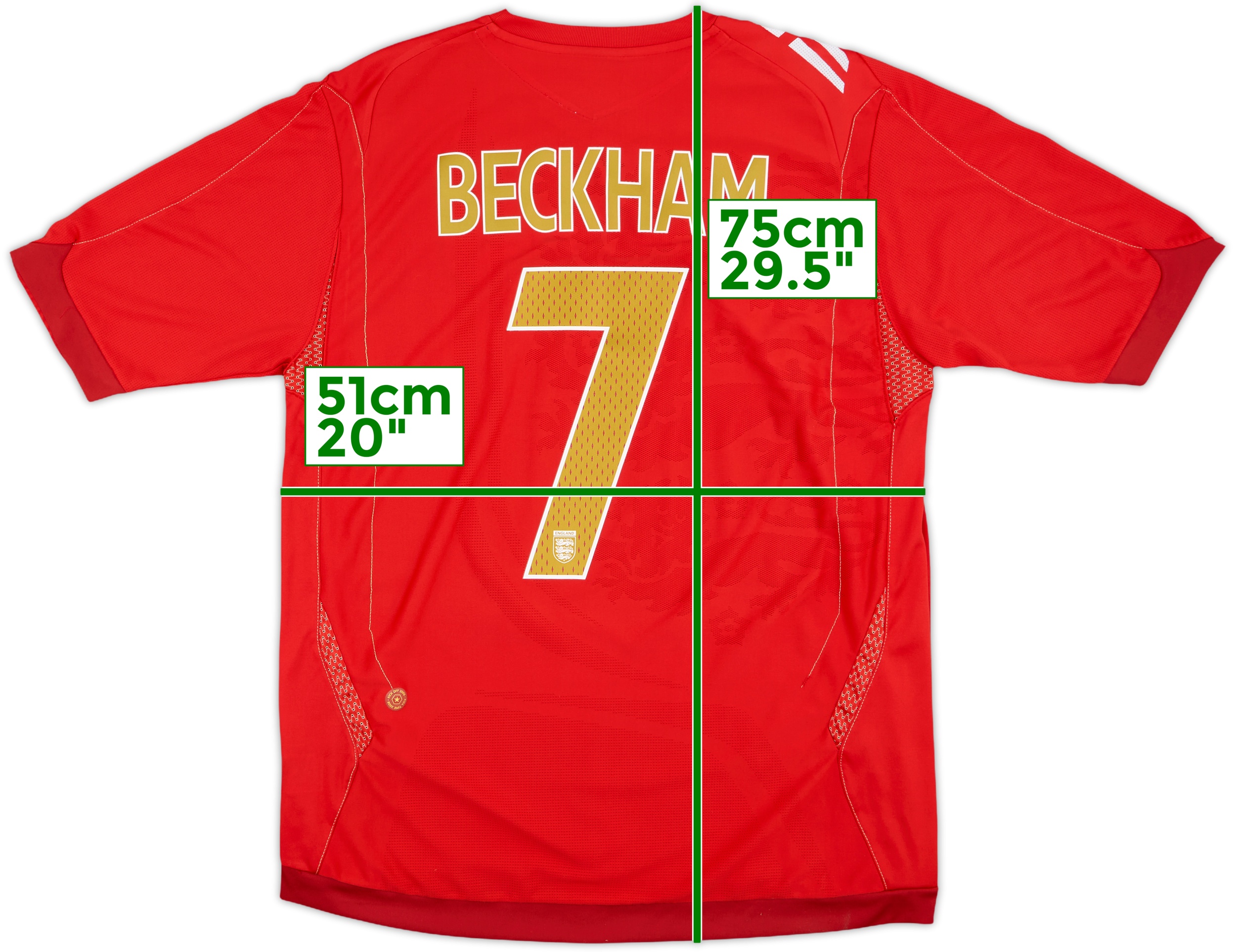 イングランド代表 BECKHAM 7 赤シャツ　正規品 イングランド代表 BECKHAM 7 赤シャツ 正規品 - メルカリ