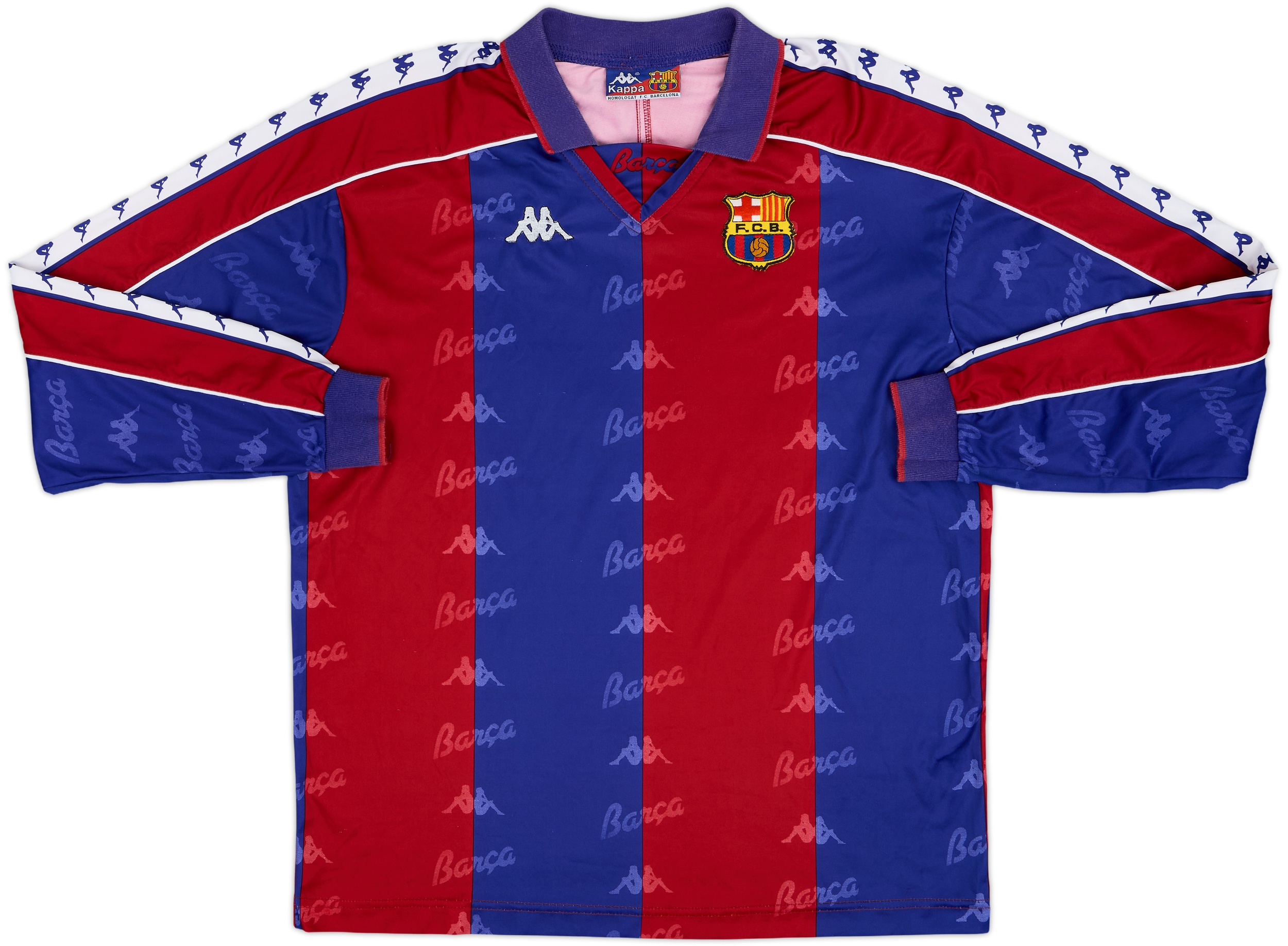 1992-95 Barcelona Home L/S Shirt - 8/10 - (L)