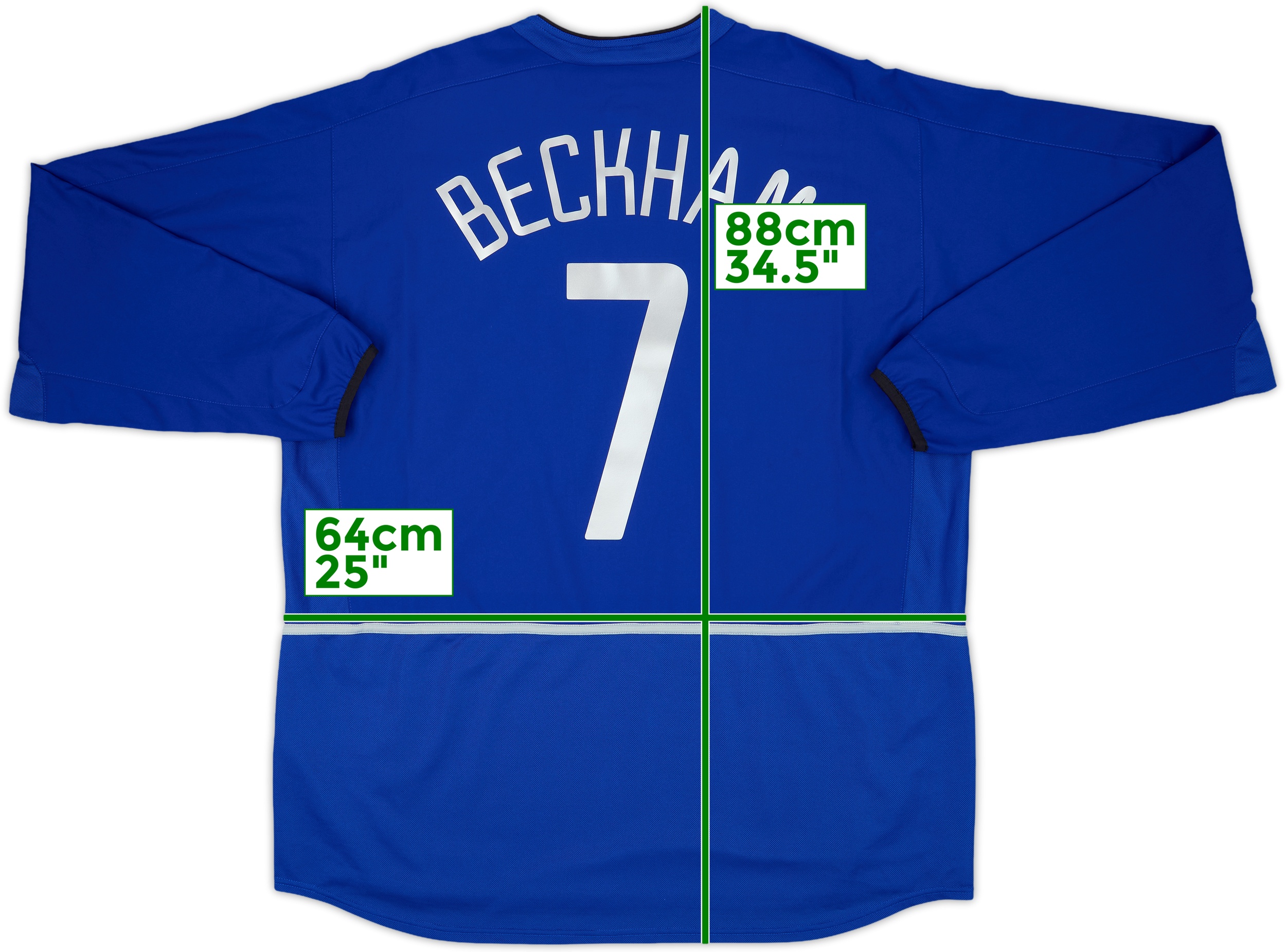 2002-03 Manchester United Third L/S Shirt Beckham #7 - 8/10