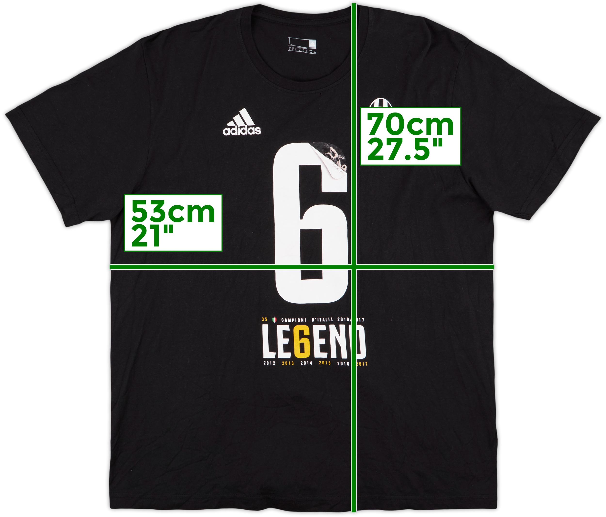 adidas Juventus Tシャツ adidas Juventus T-Shirt 3-Stripes - Black/White