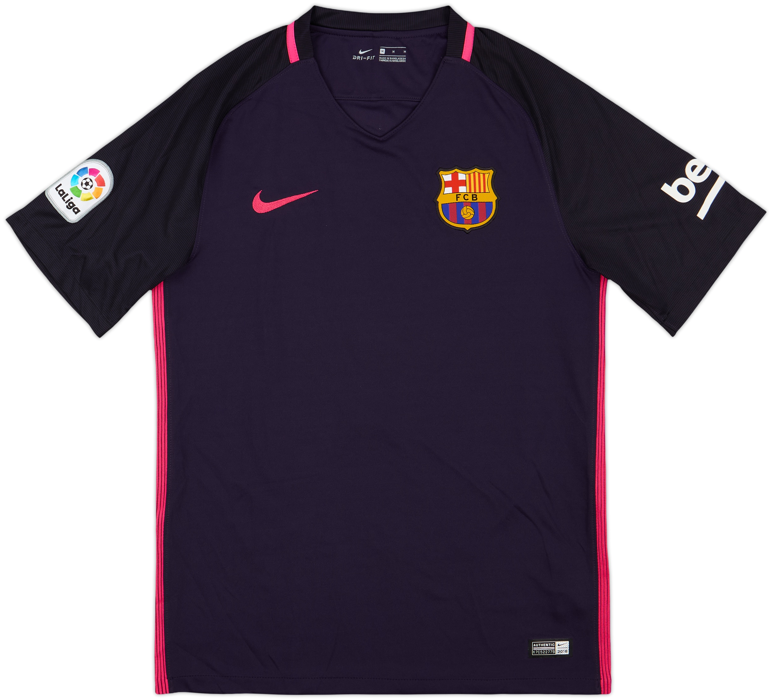 2016-17 Barcelona Away Shirt Suarez #9 9/10 (M)