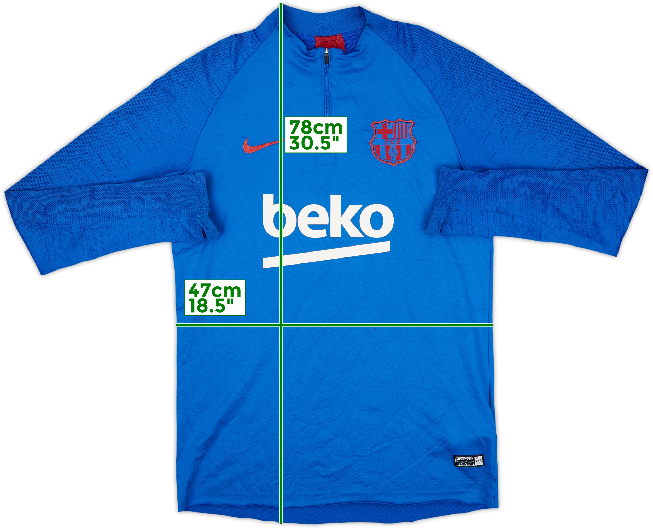 2019-20 Barcelona Nike 1/4 Zip Drill Top - 7/10 - (M)