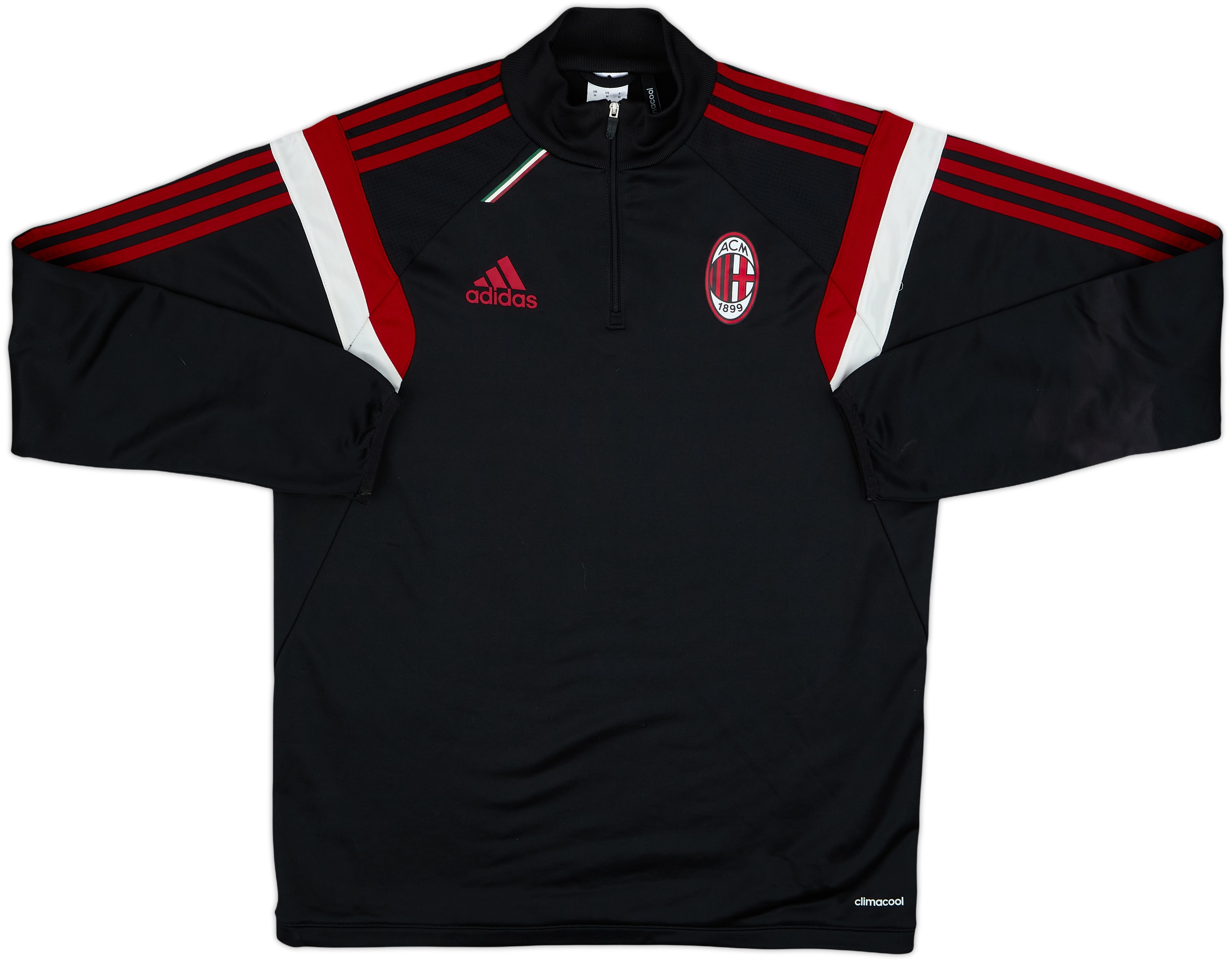 2014-15 AC Milan adidas 1/4 Zip Training Top - 8/10 - (M)