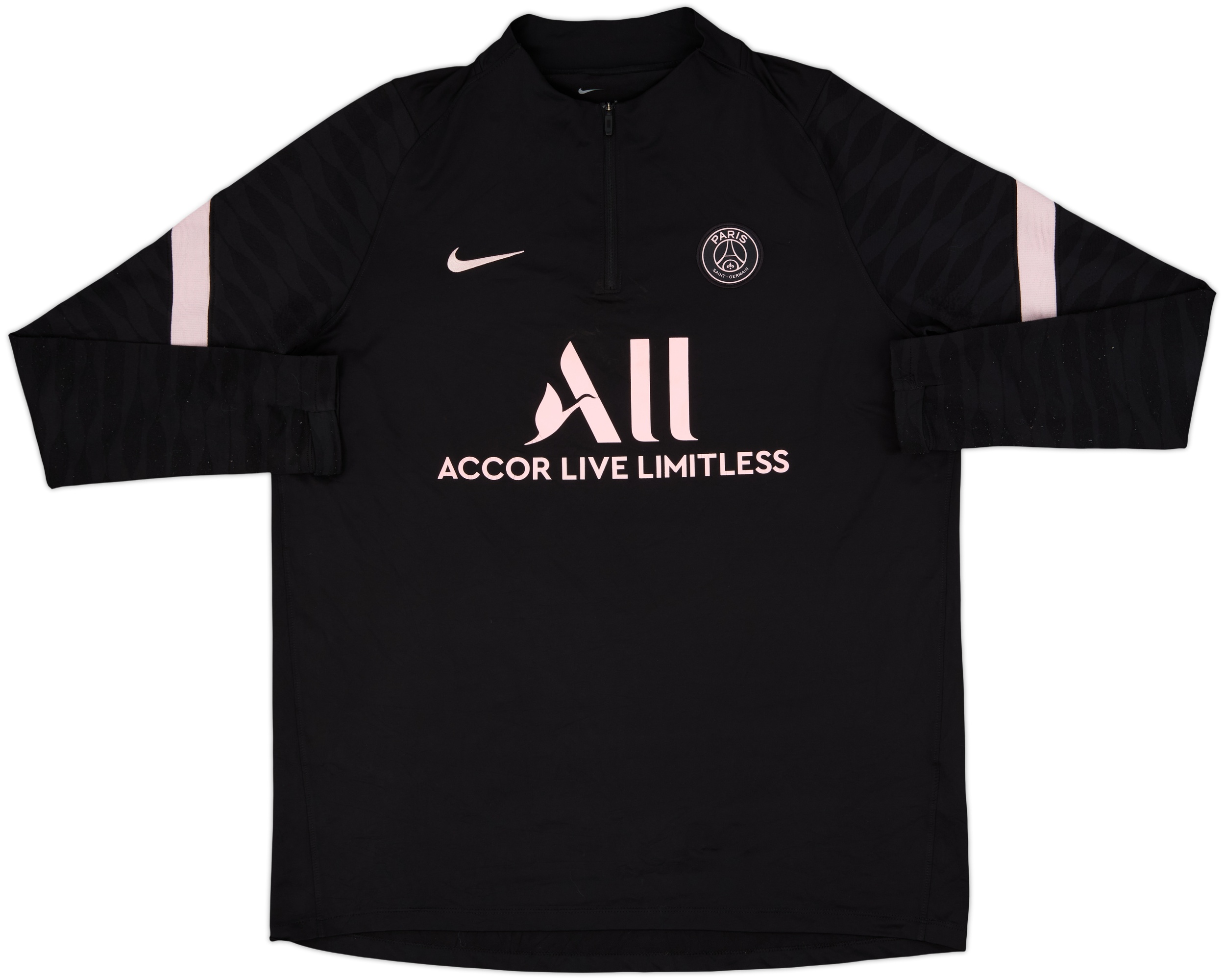 2021-22 Paris Saint-Germain Nike 1/4 Zip Drill Top - 6/10 - (XL)