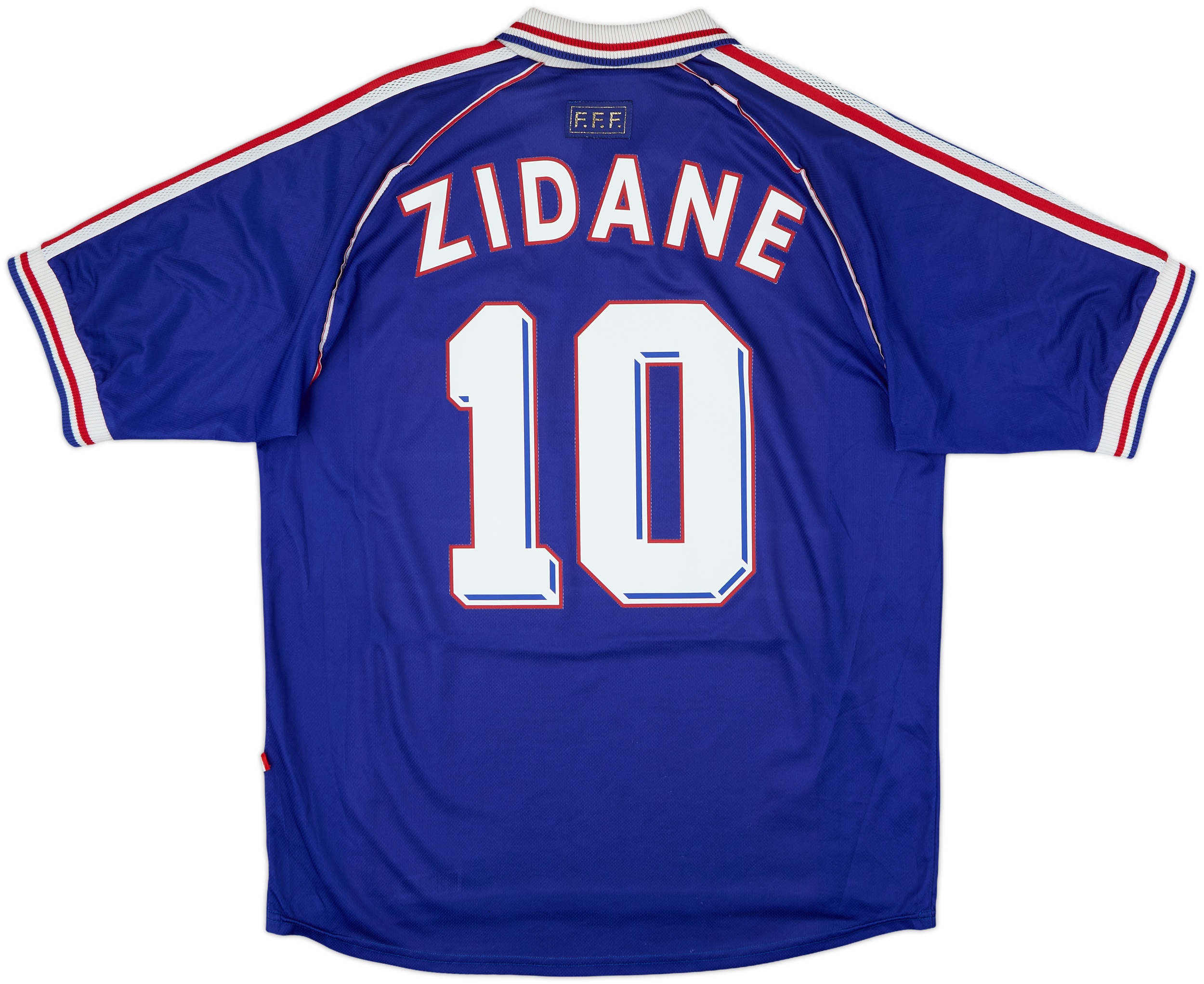 コリンチャンス1998サッカーユニフォームLサイズペナルティ 1998-00 France Home Shirt Zidane #10 - 8/10 - (L)