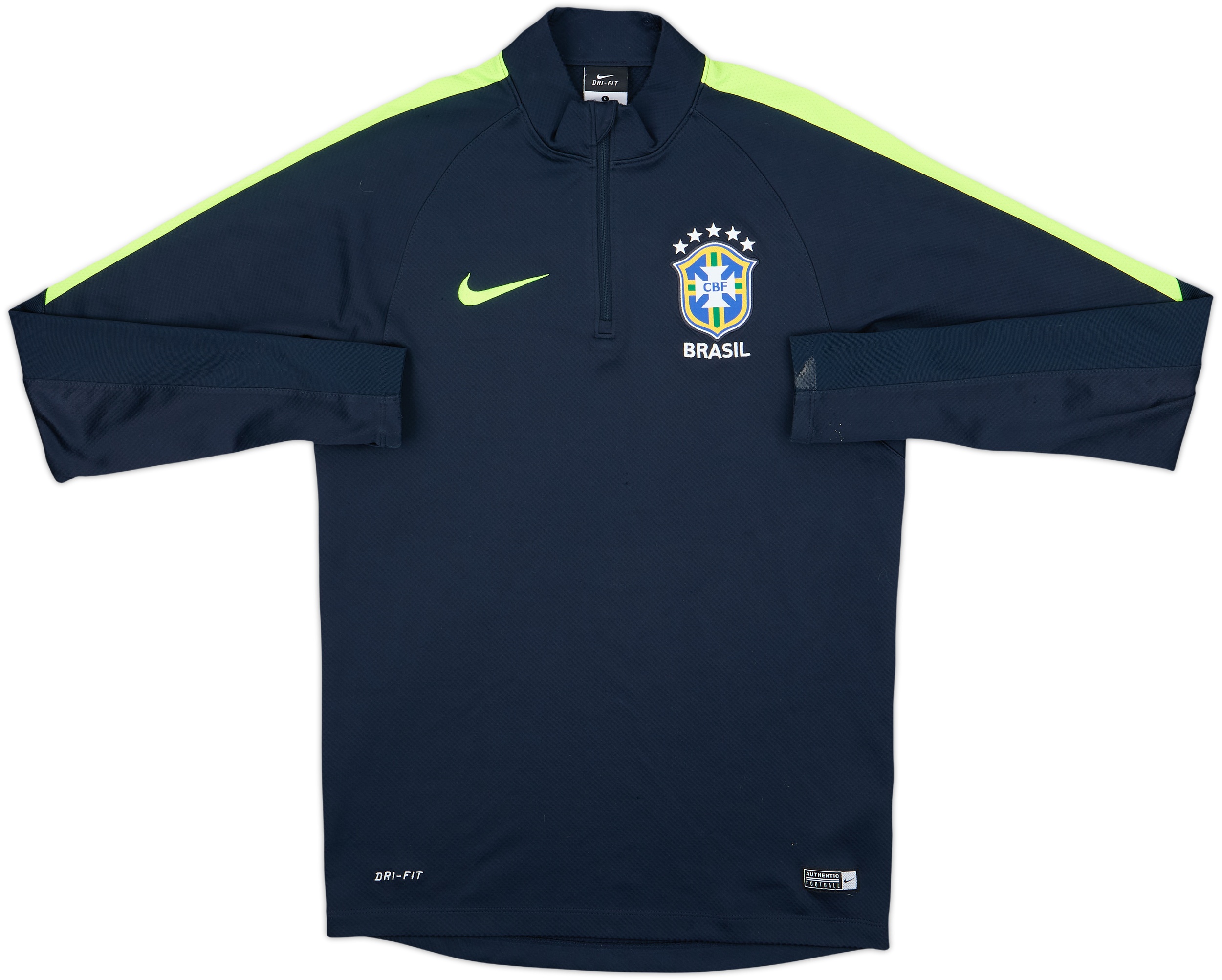 2016-17 Brazil Nike 1/4 Zip Drill Top - 6/10 - (S)
