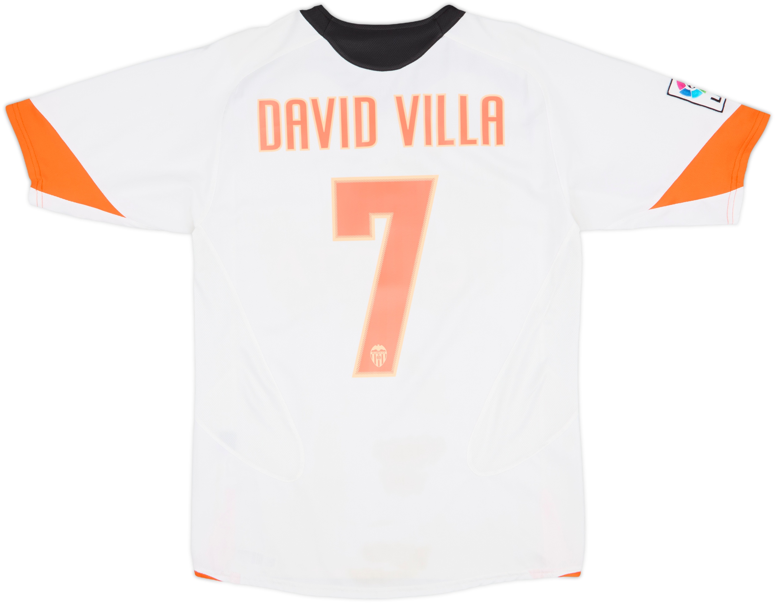 2005-06 Valencia Home Shirt David Villa #7 - 8/10 - (S)