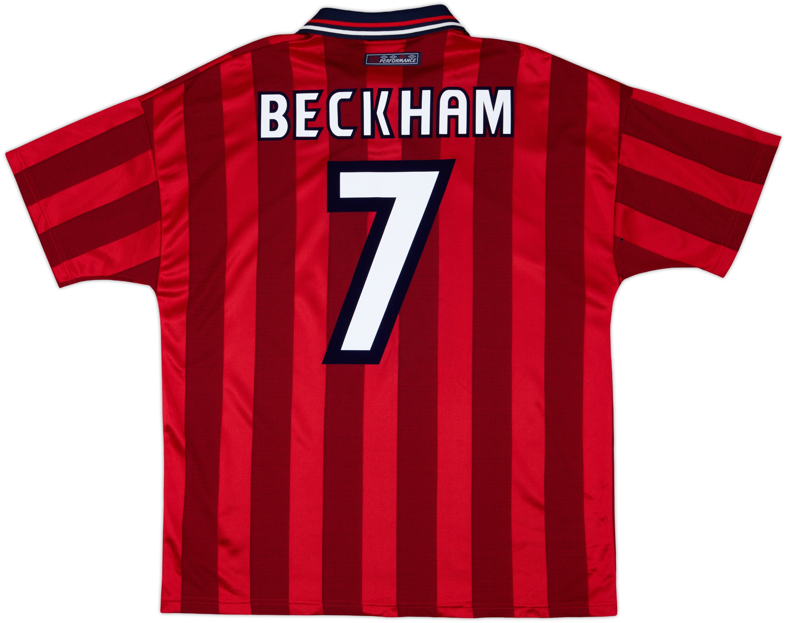 1998 England 'FIFA World Cup' Away Shirt Beckham #7 - 9/10 - (L)