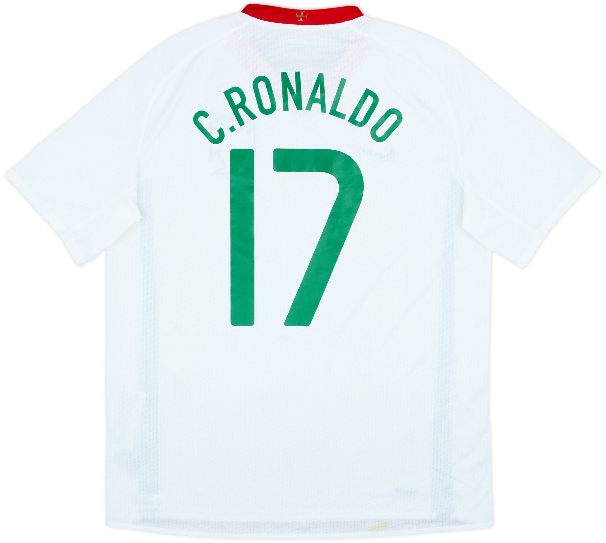 NIKE ポルトガル代表 C.RONALDO #17 2008 AWAY L 白 2008-10 Portugal
