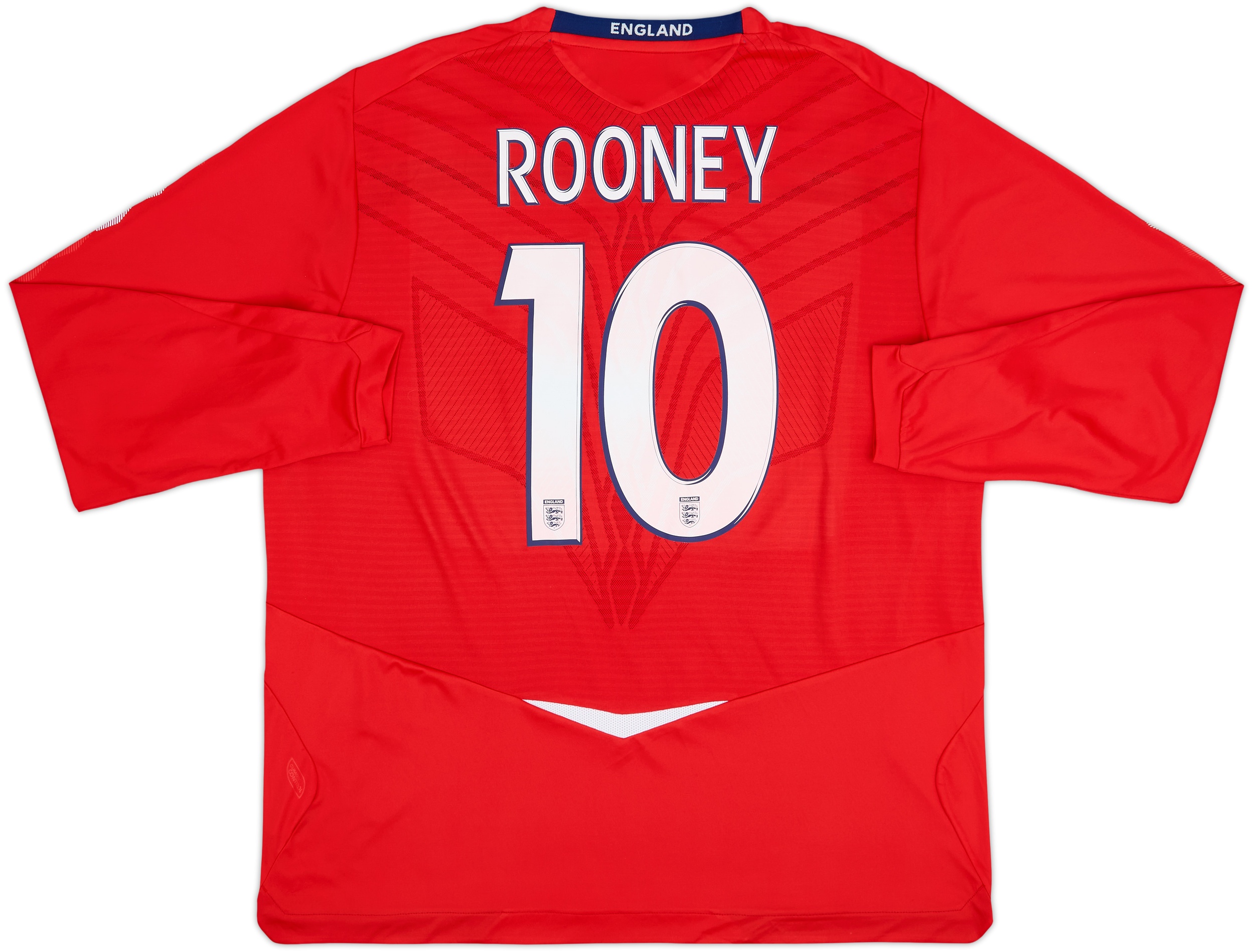 2008-10 England Away L/S Shirt Rooney #10 - 10/10 - (XXL)