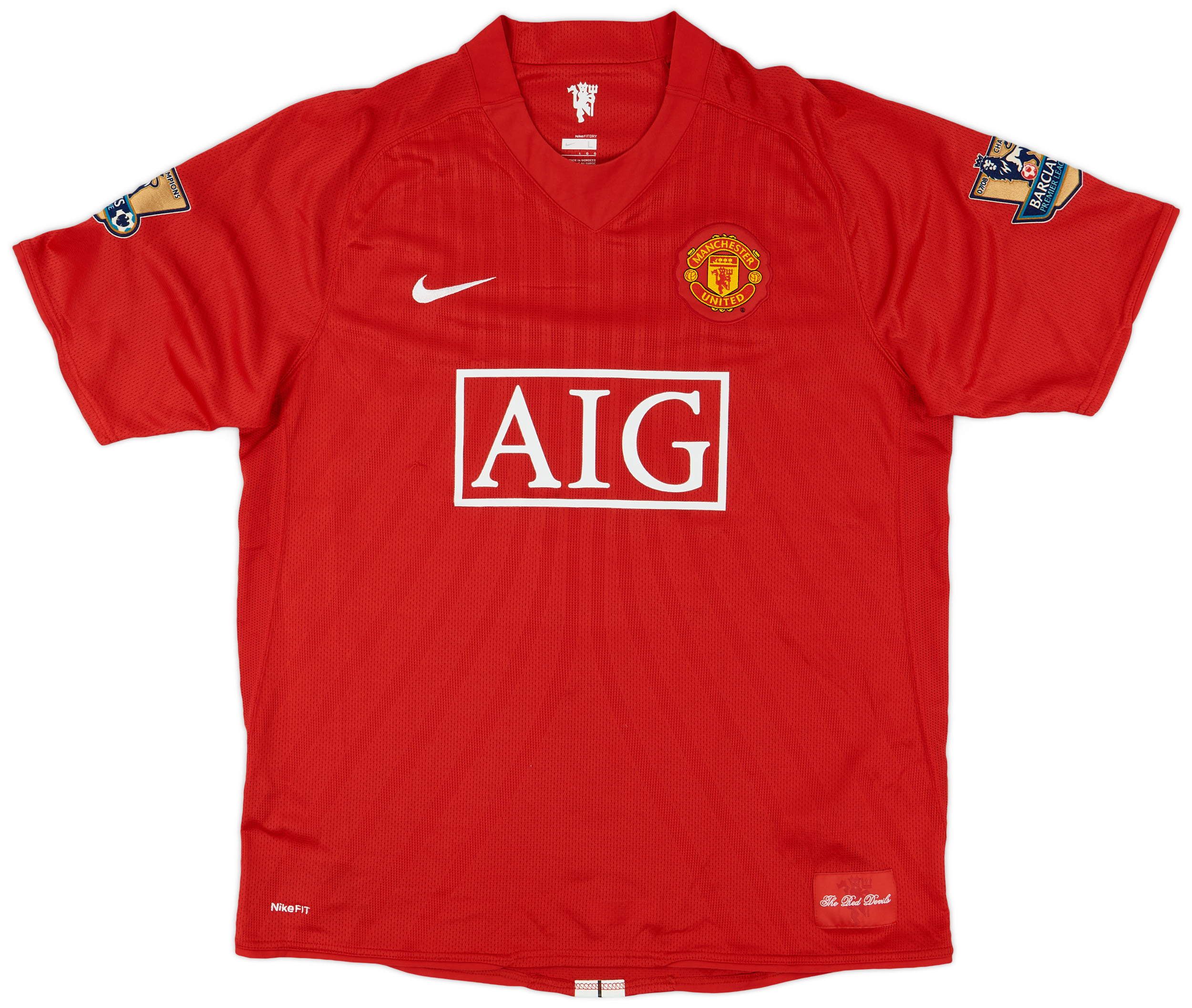 2007-08 Manchester United Nike Training Shirt - 6/10 - (L)