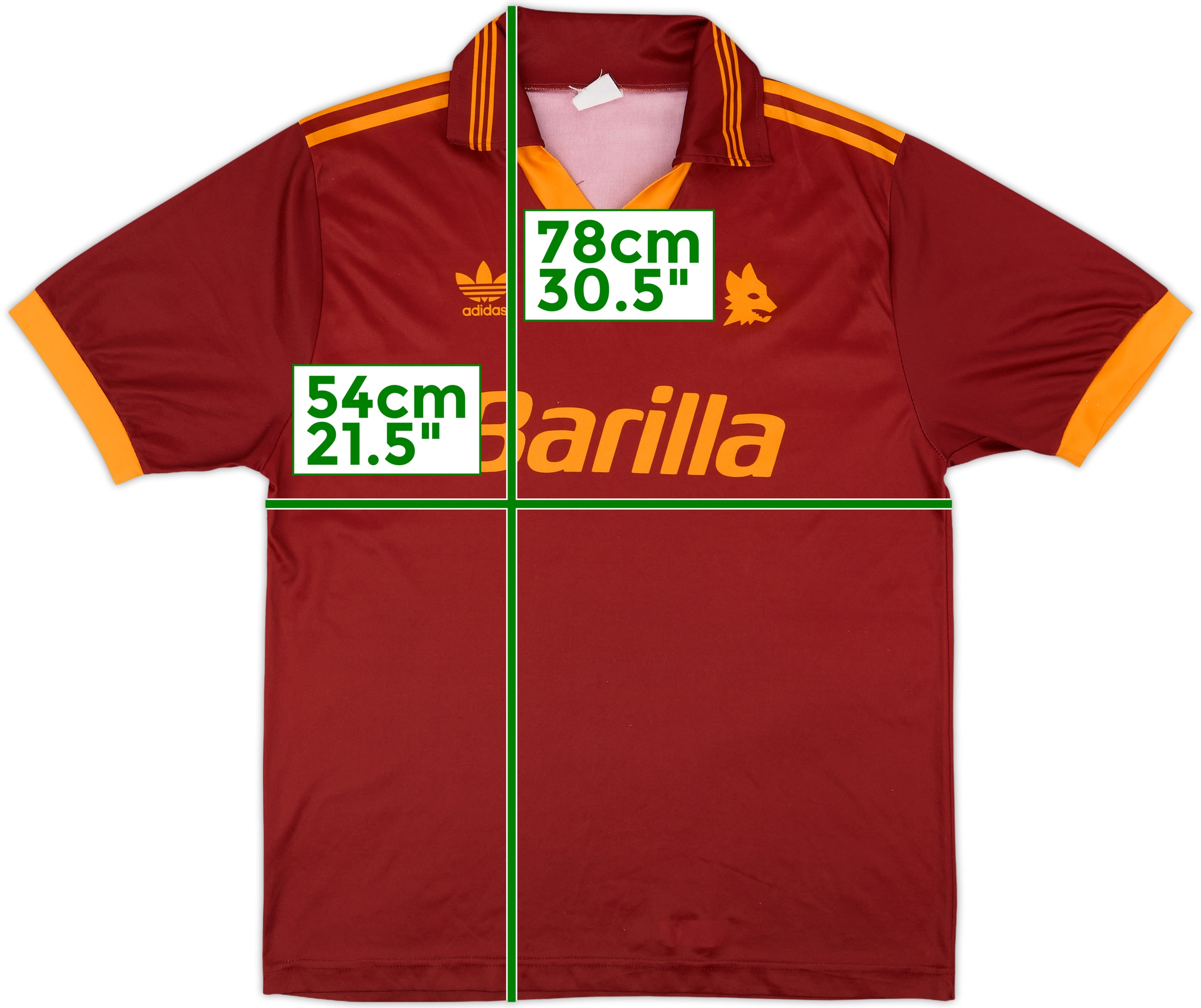 1992-94 Roma Home Shirt - 8/10 - (XL)