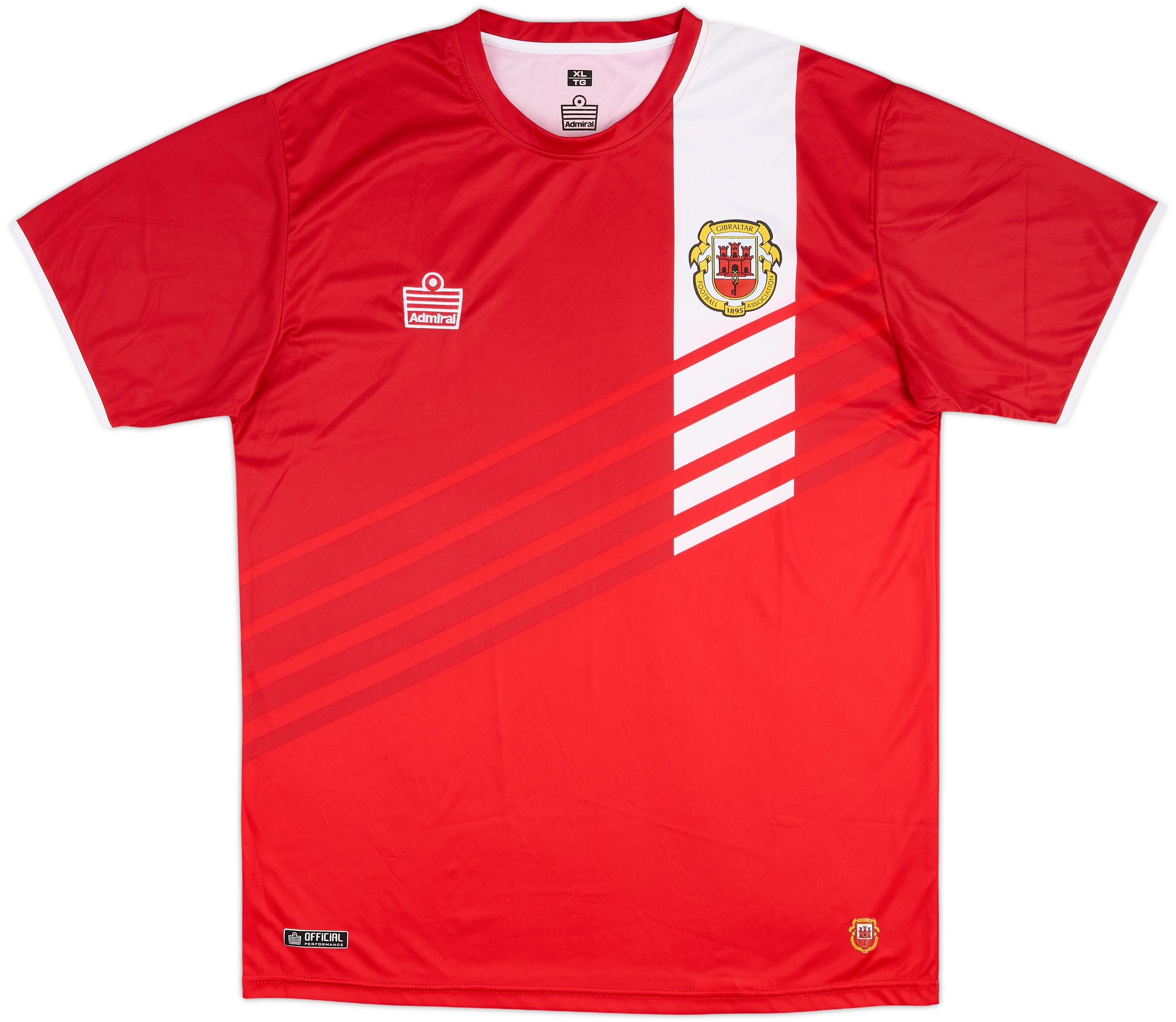 Size M Gibraltar 2012-2013 home football shirt jersey