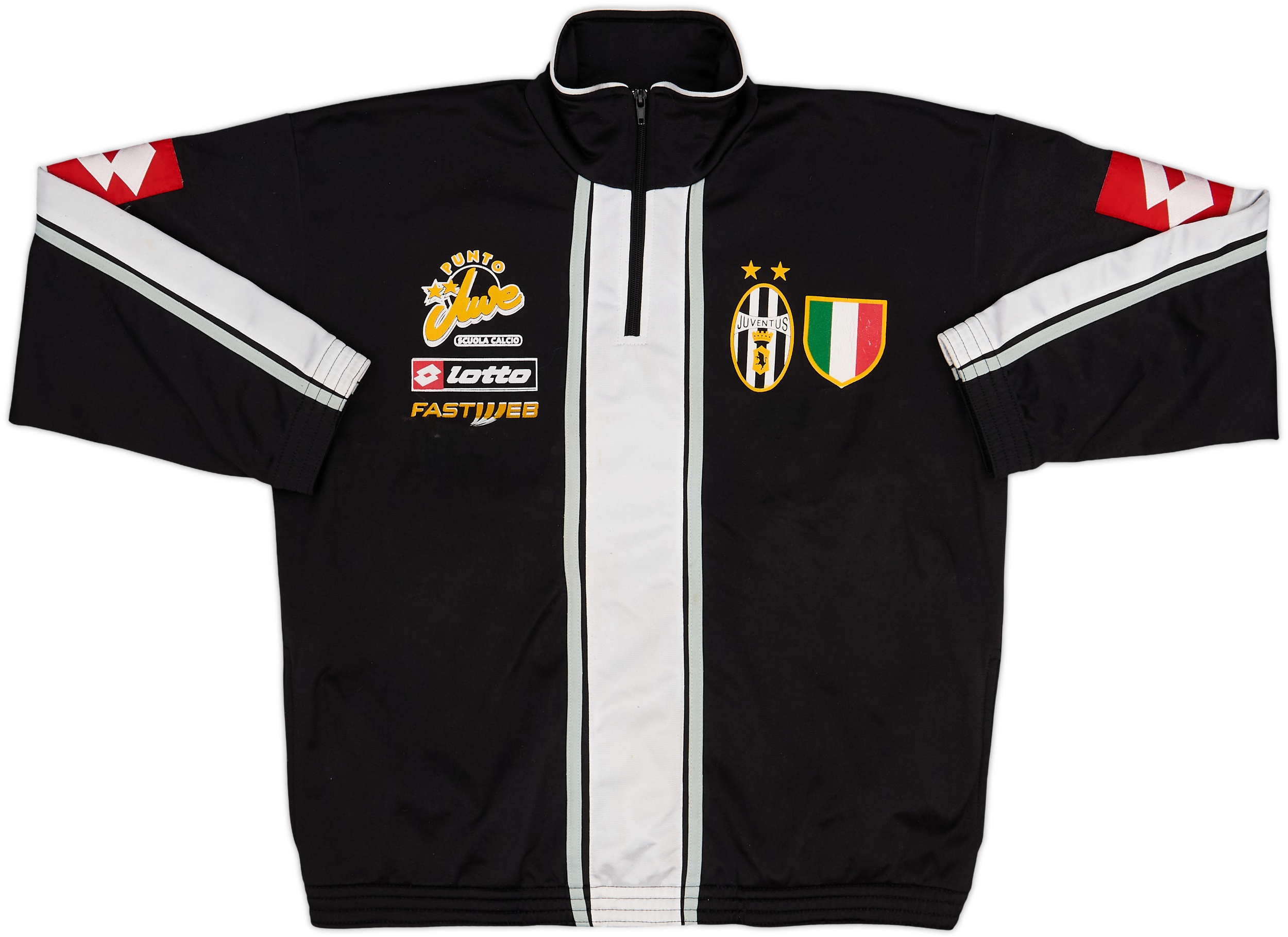 2002-03 Juventus Lotto Scuola Calcio 1/4 Zip Track Top - 6/10 - (XL)