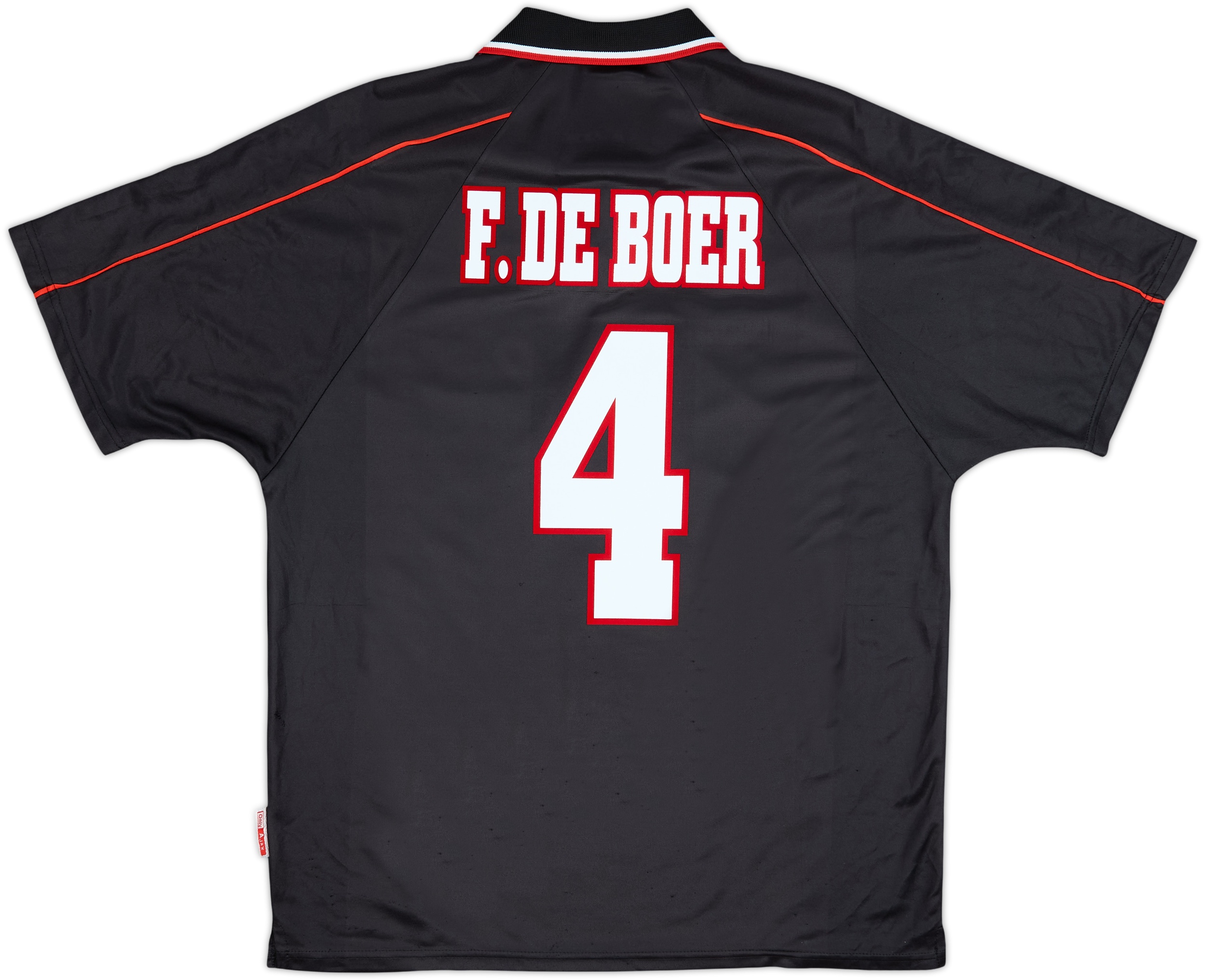 1998-99 Ajax Away Shirt F. De Boer #4 - 7/10 - (L)