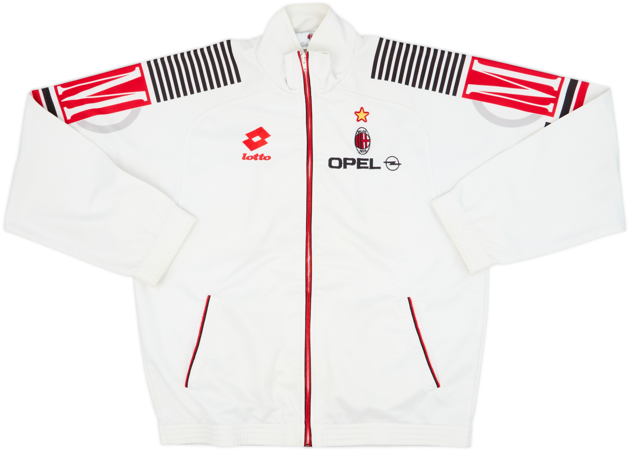 1995-96 AC Milan Lotto Track Jacket - 8/10 - (L)