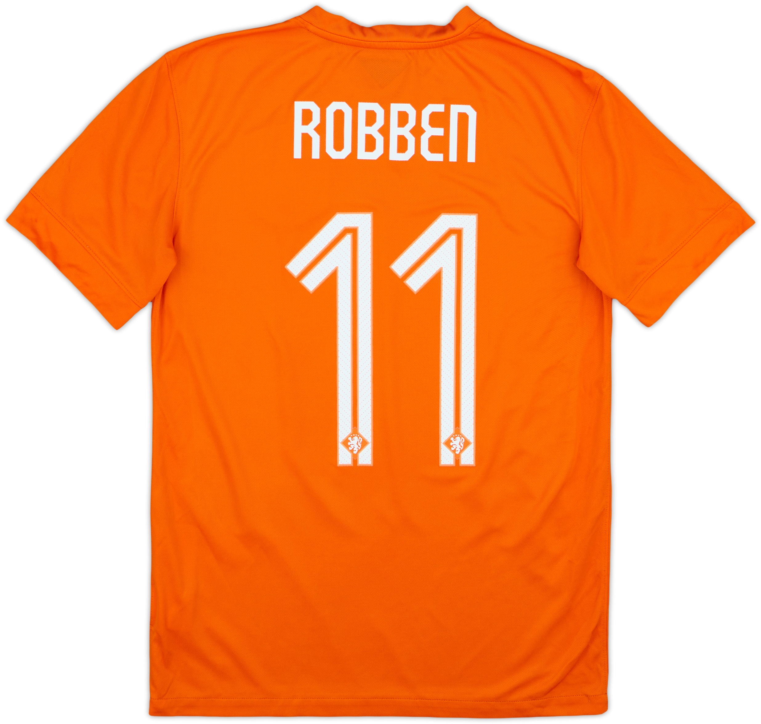 当時物 レアROBBEN 11 KNVB オレンジ ゲームシャツ　L相当 2014-15 Netherlands Home Shirt Robben #11
