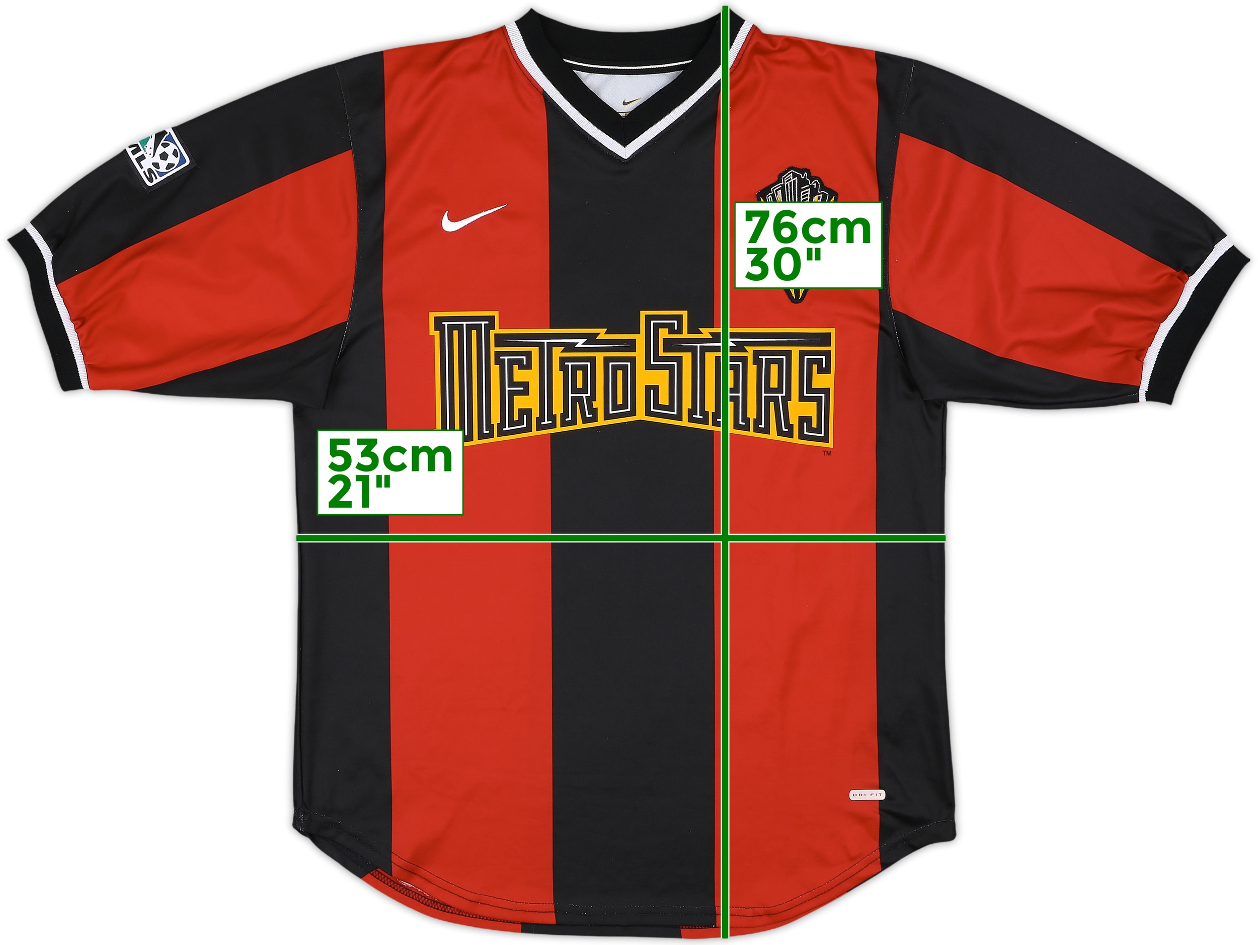 MLS メトロスターズ ユニフォーム　激レア 90's New York Metrostars Nike MLS Soccer Futball Jersey Size