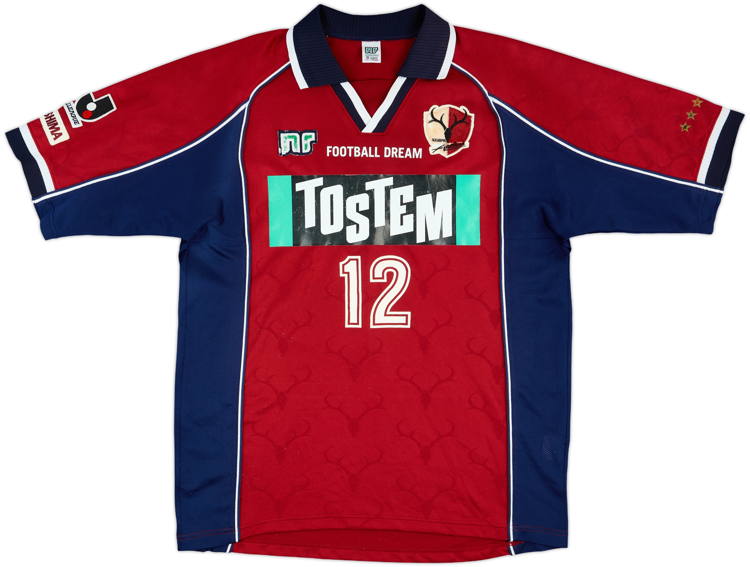 ウェア MIZUNO - 90&#39;s Kashima Antlers Home Jersey KASHIMA ANTLERS 90s Japan Football Shirt M/L Mizuno Vintage