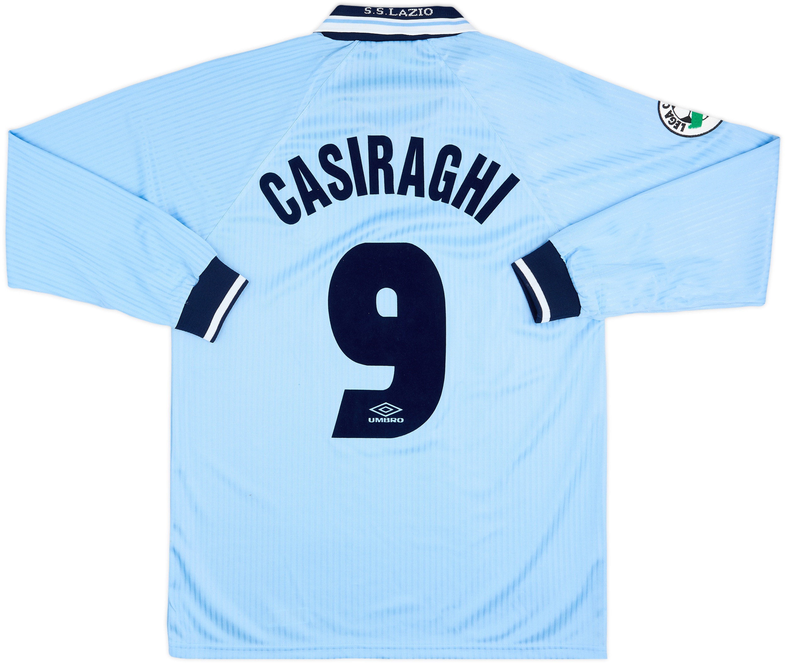 1997-98 Lazio Home L/S Shirt Casiraghi #9 - 9/10 - (L)