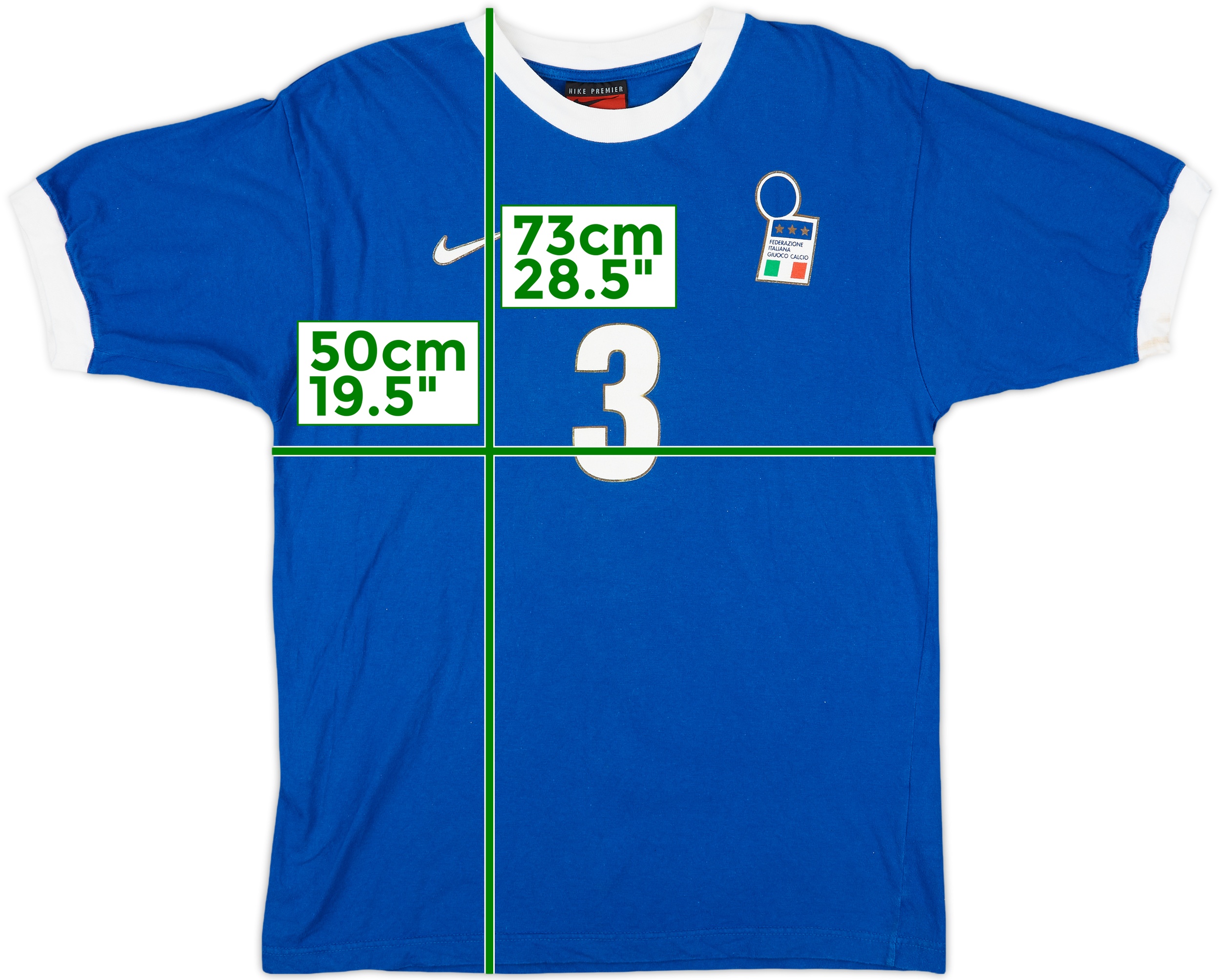 （ブランドロゴ）の人気ランキング 19998 Italy Nike Cotton T-Shirt Maldini #3 - 9/10 - (S) シャツ