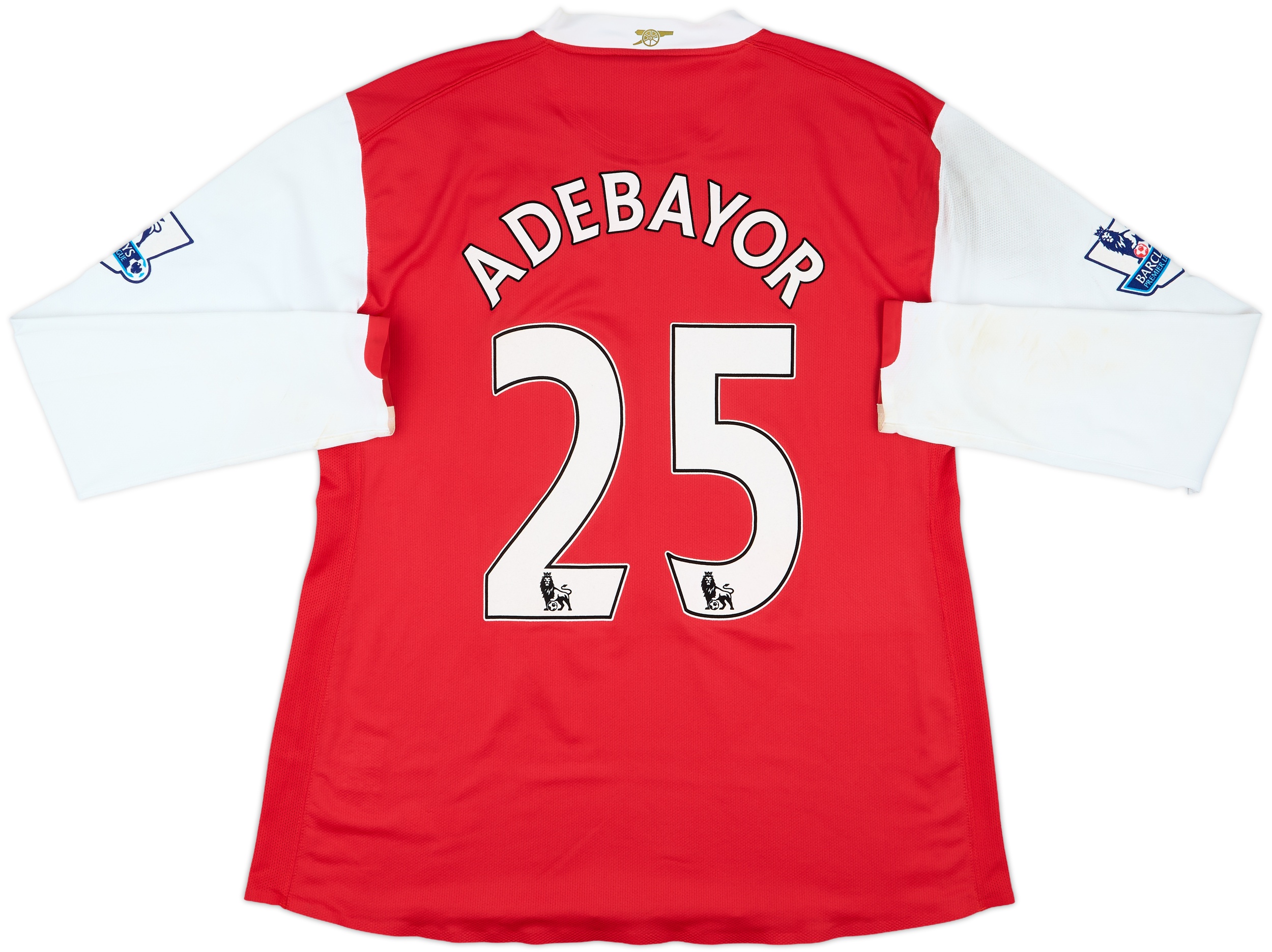2006-08 Arsenal Match Issue Home L/S Shirt Adebayor #25