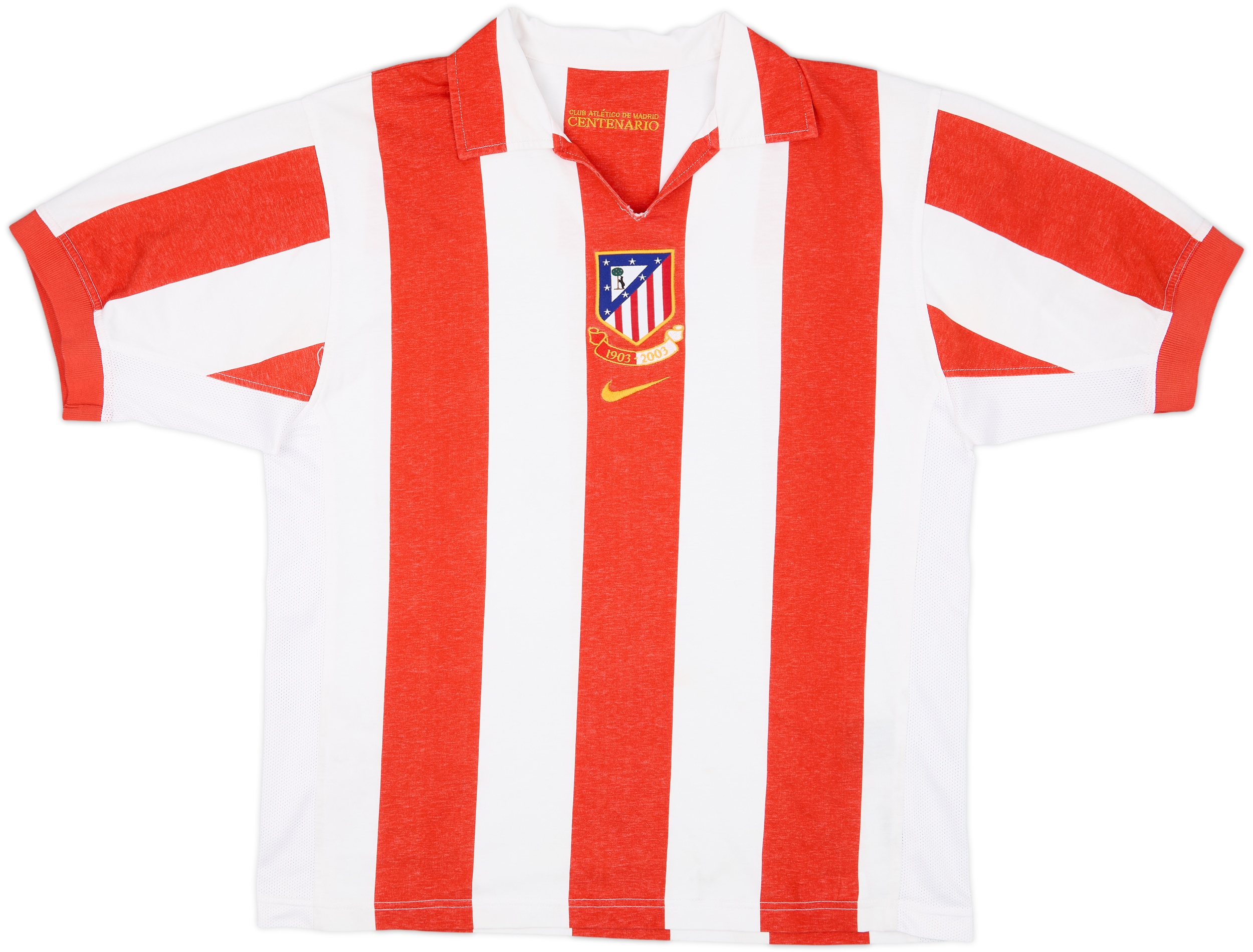 Maillot Domicile Atletico Madrid 2003/04 Nike - Taille XL Garçons (XLB), Rouge