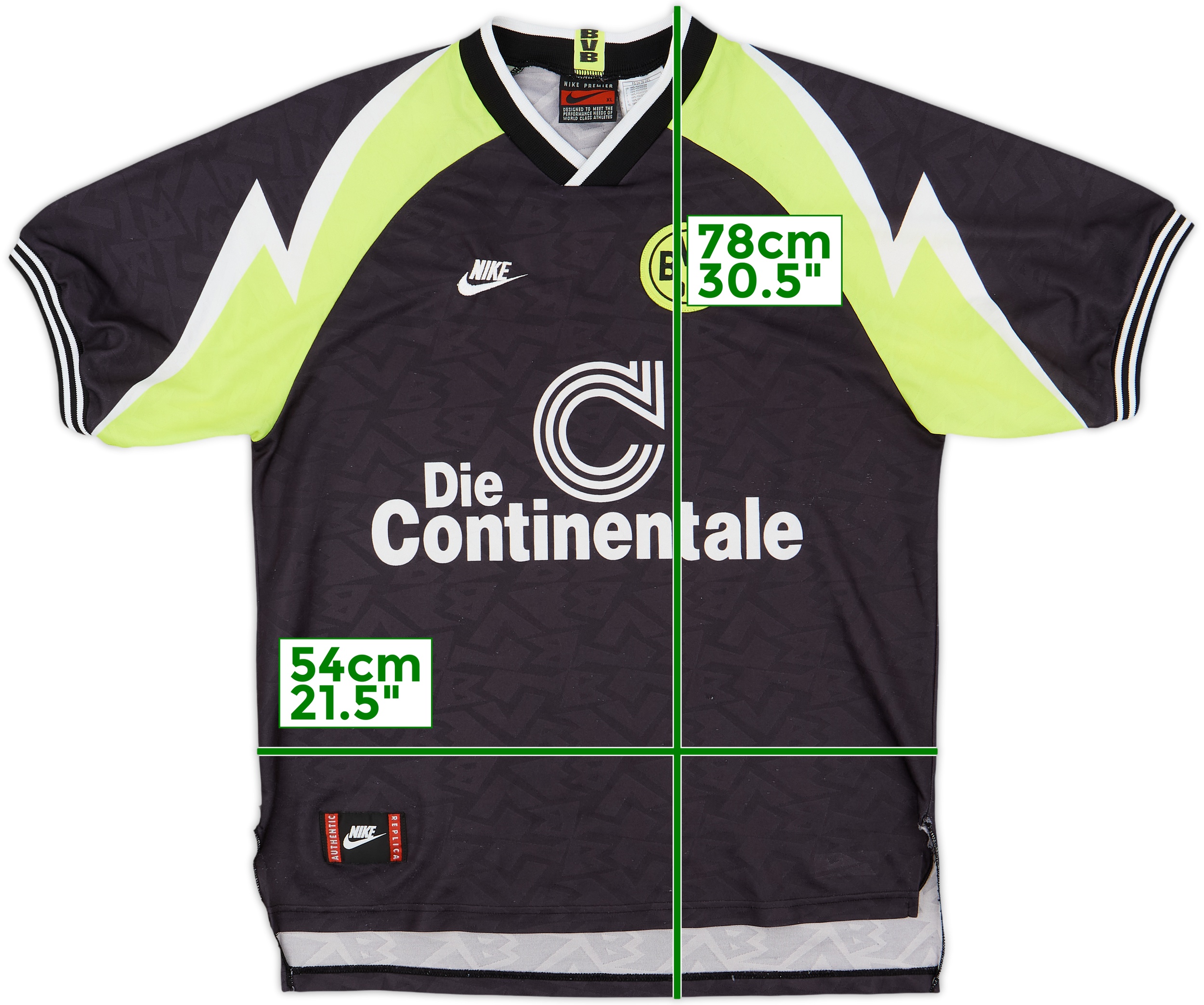 1995-96 Borussia Dortmund Away Shirt - 8/10 - (XL)