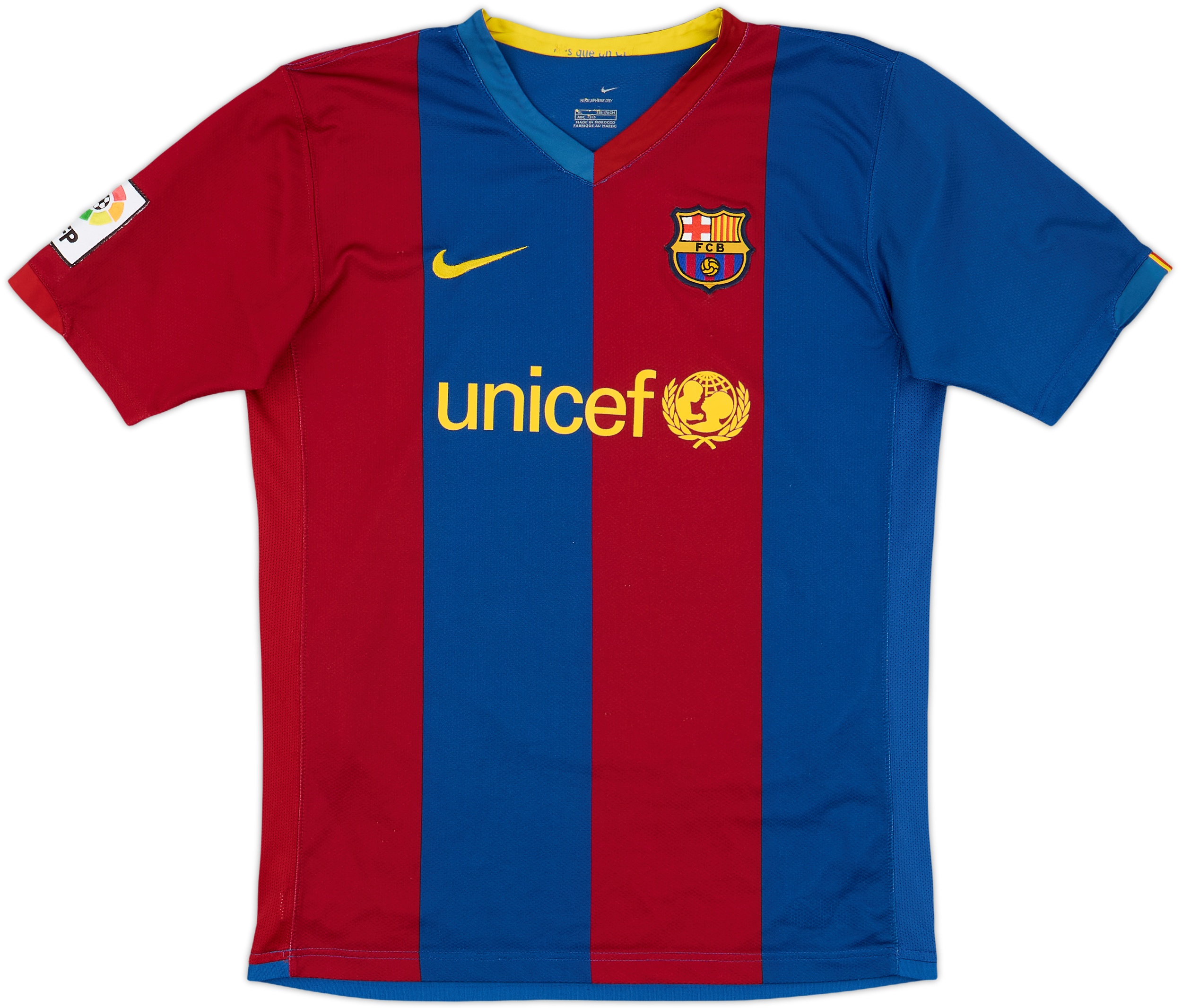 2006-07 Barcelona Home Shirt Ronaldinho #10 - 8/10 - (XL.Boys)