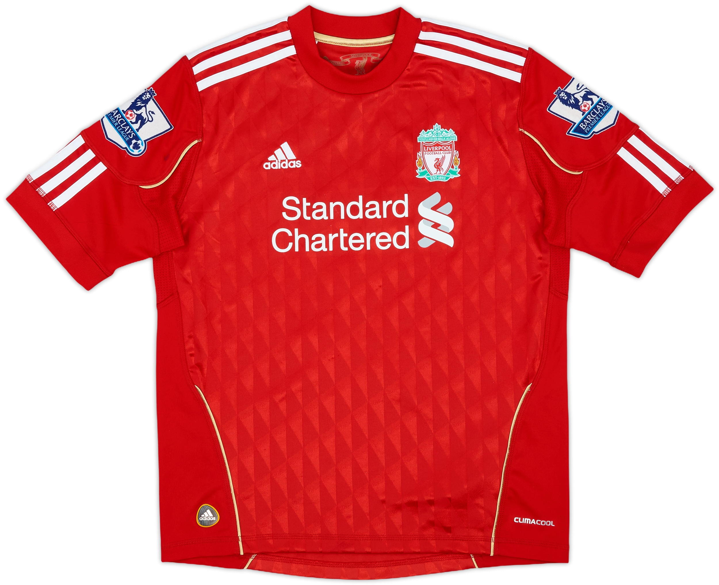 2010-12 Liverpool Home Shirt Gerrard #8 - 8/10 - (M.Boys)