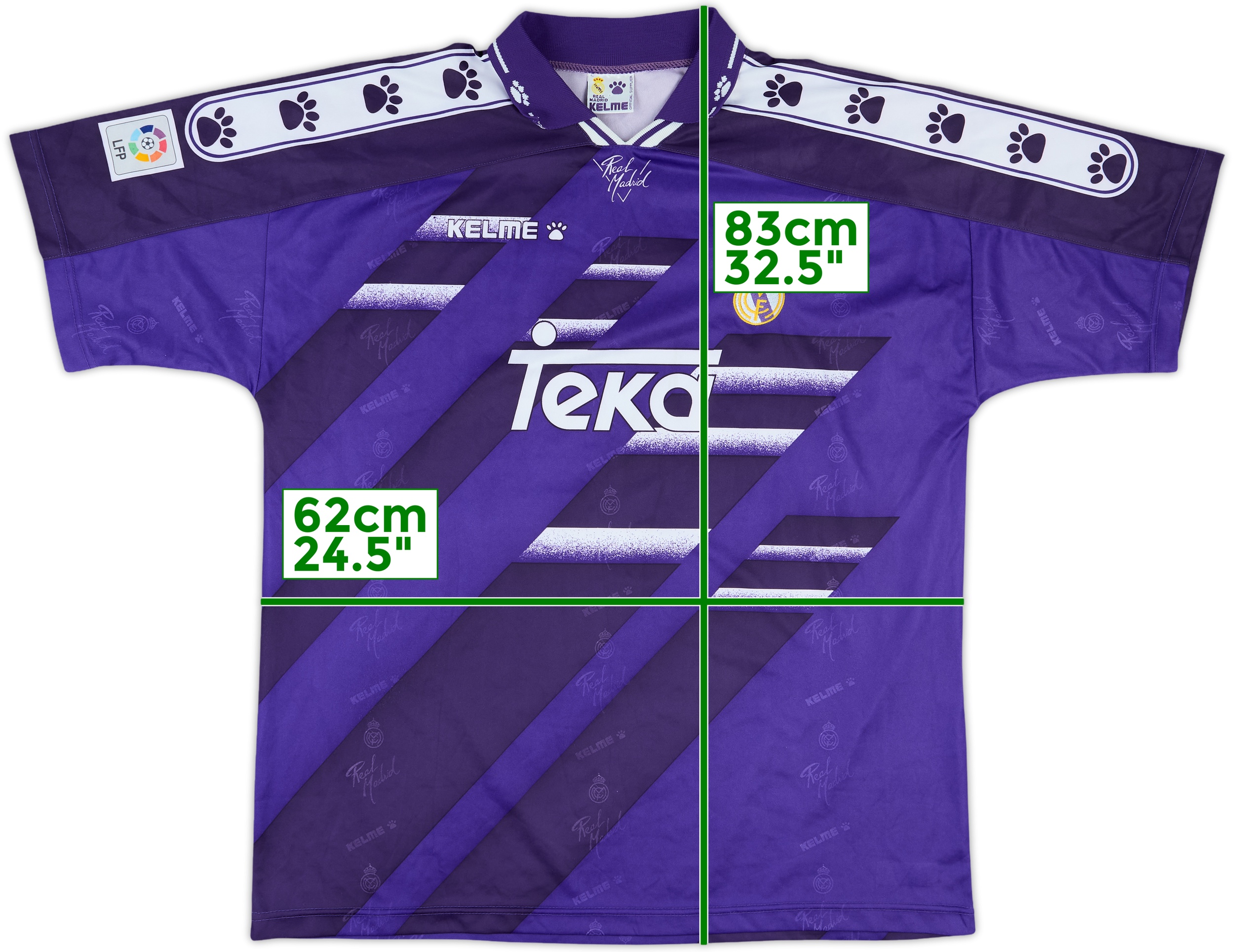 KELME 1994〜96 Real Madrid アウェイユニ背番号20 1994-96 Real Madrid Away Shirt - 8/10 - (XL)