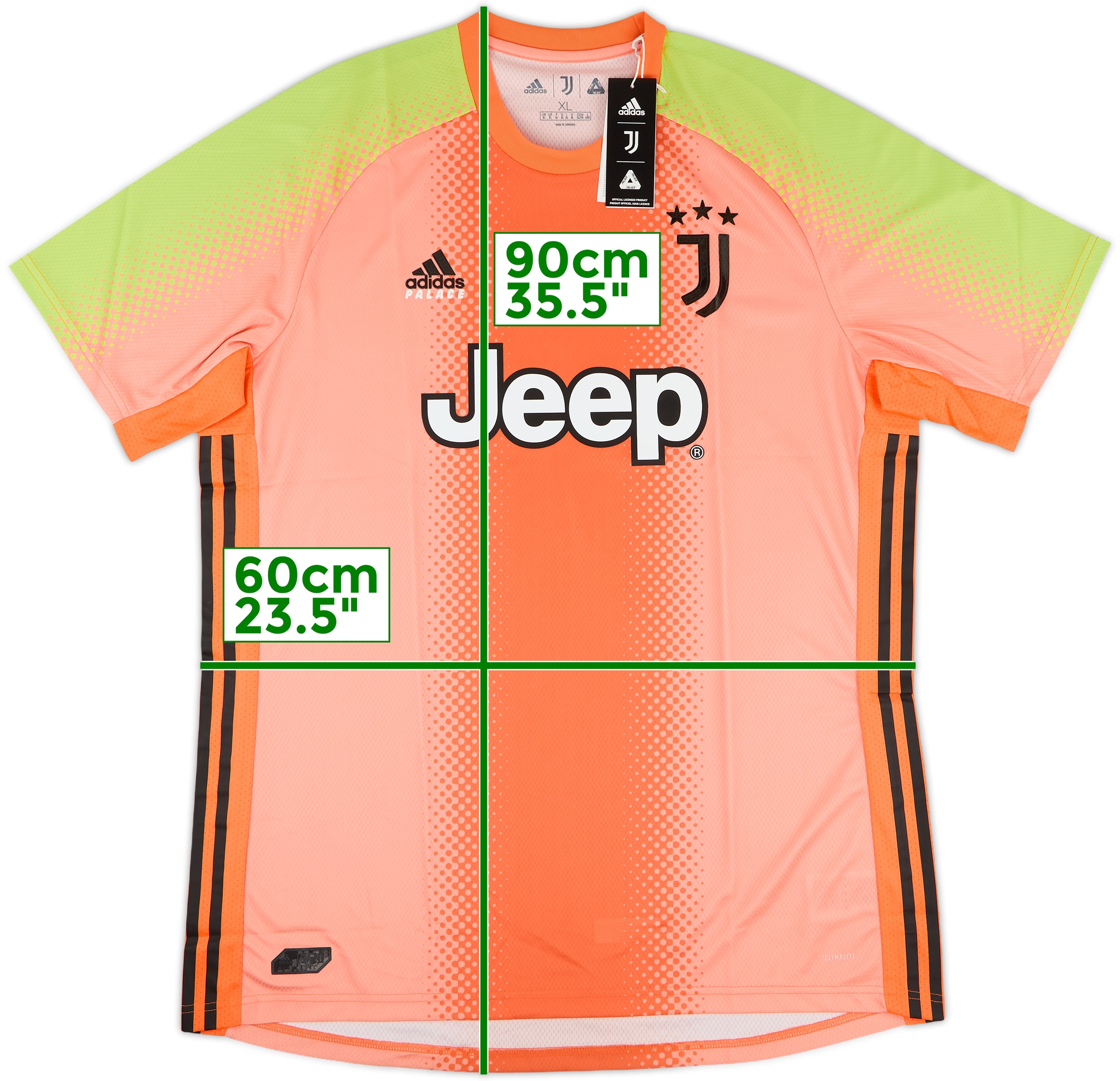 新品 PALACE × JUVENTUS 4th GK オレンジ L Palace Adidas Palace Juventus Fourth Goalkeeper Jersey