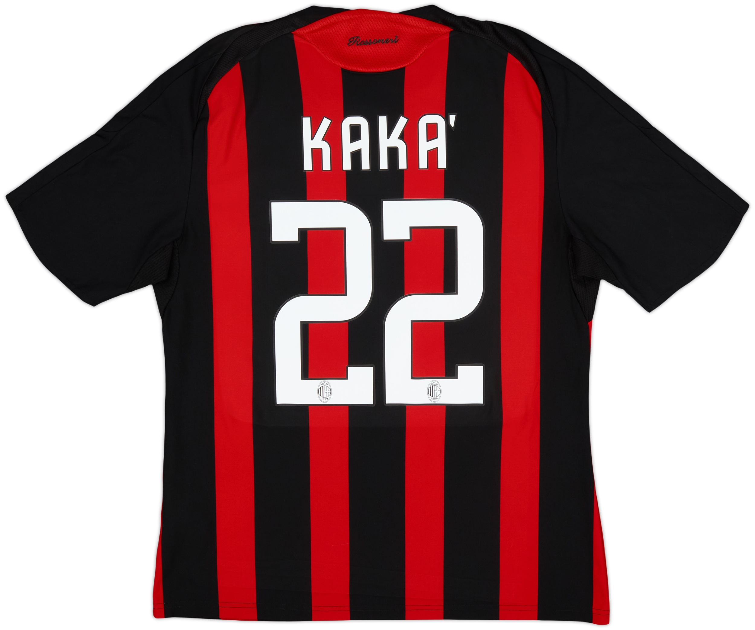 ACミラン KAKA 22番 ホームシャツ 06/07 シーズン ACミラン ホーム カカ 22番 ユニフォーム-KICKO