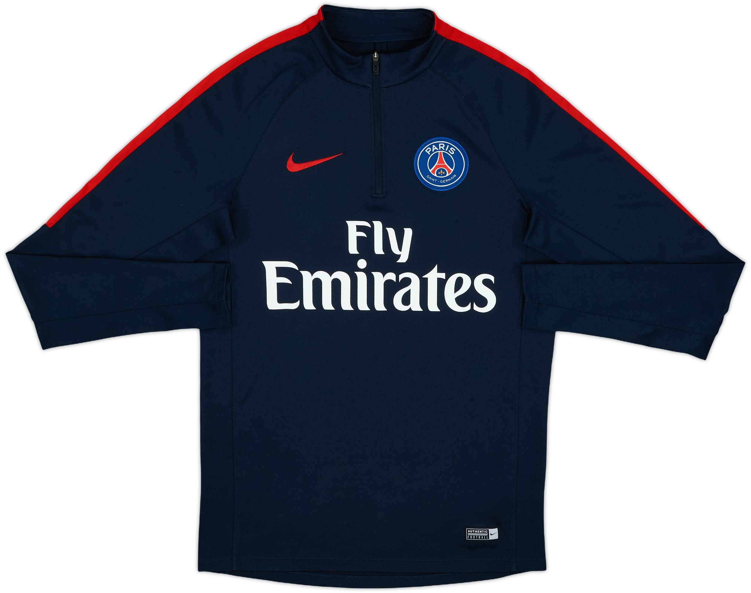 2016-17 Paris Saint-Germain Nike 1/4 Zip Drill Top - 8/10 - (S)