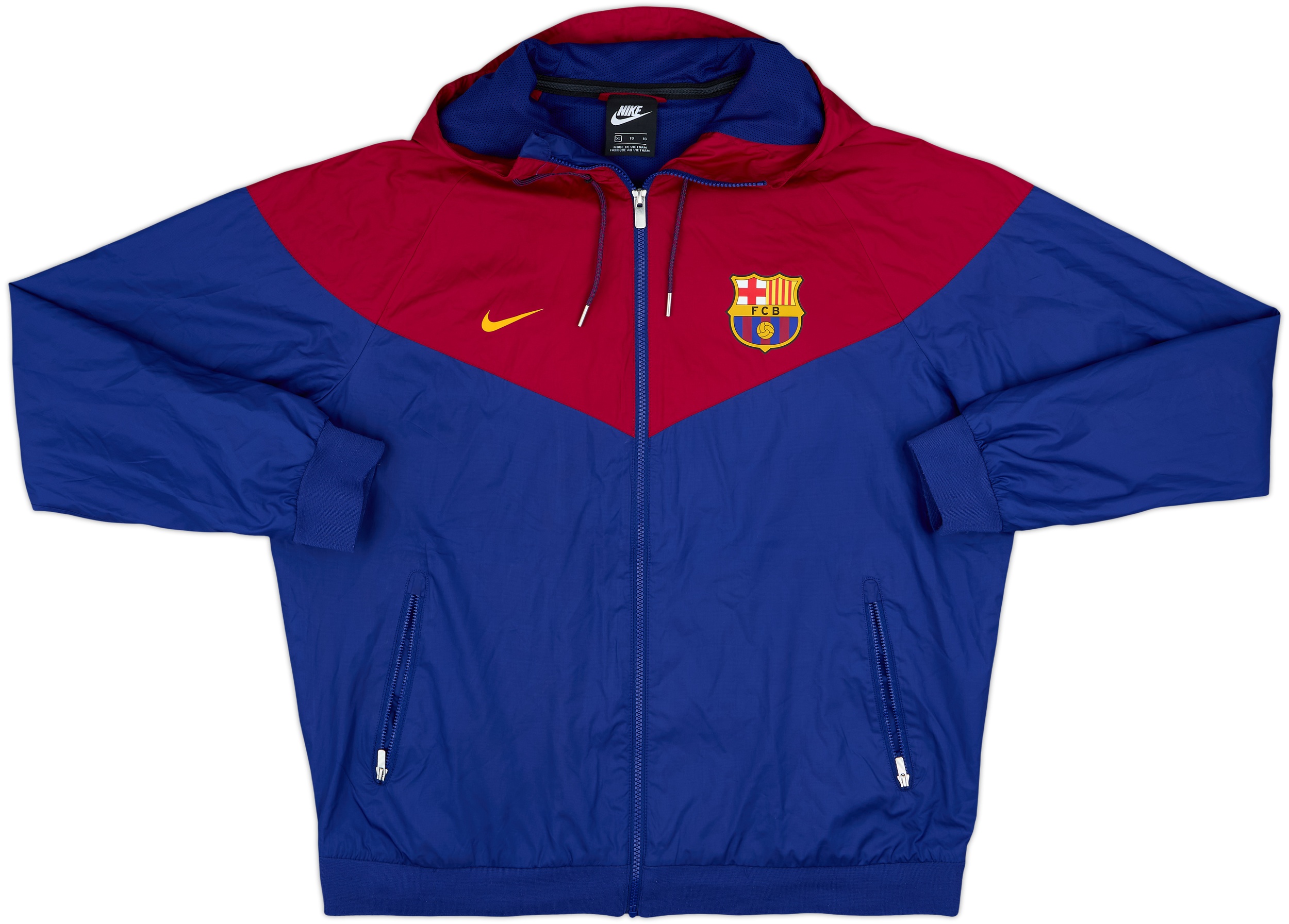 2018-19 Barcelona Nike Hooded Track Jacket - 8/10 - (XL)