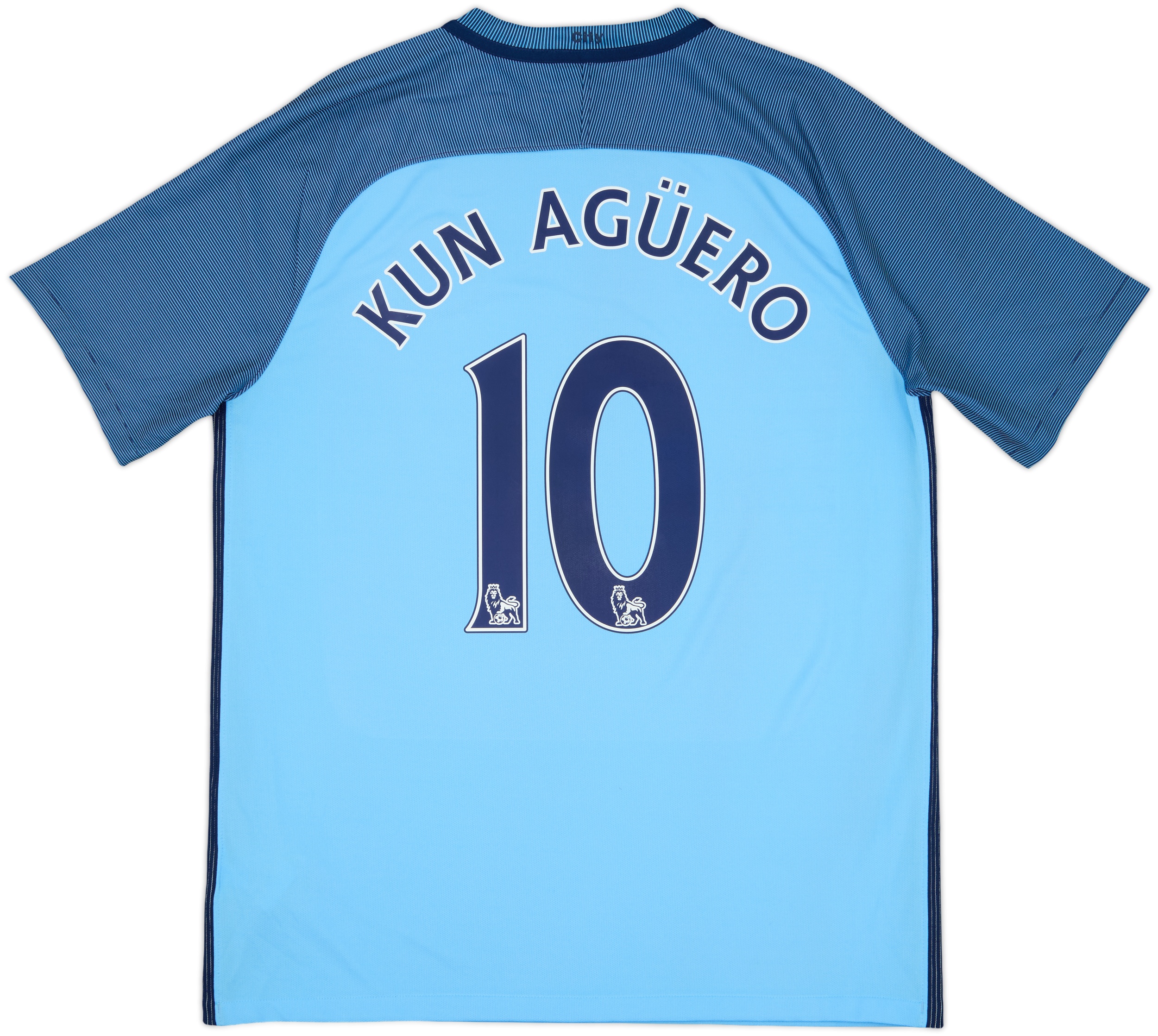 マンチェスター・シティ KUN AGÜERO シャツ 10番 2016-17 Manchester City Home Shirt Kun Aguero #10 - 10/10 - (L)