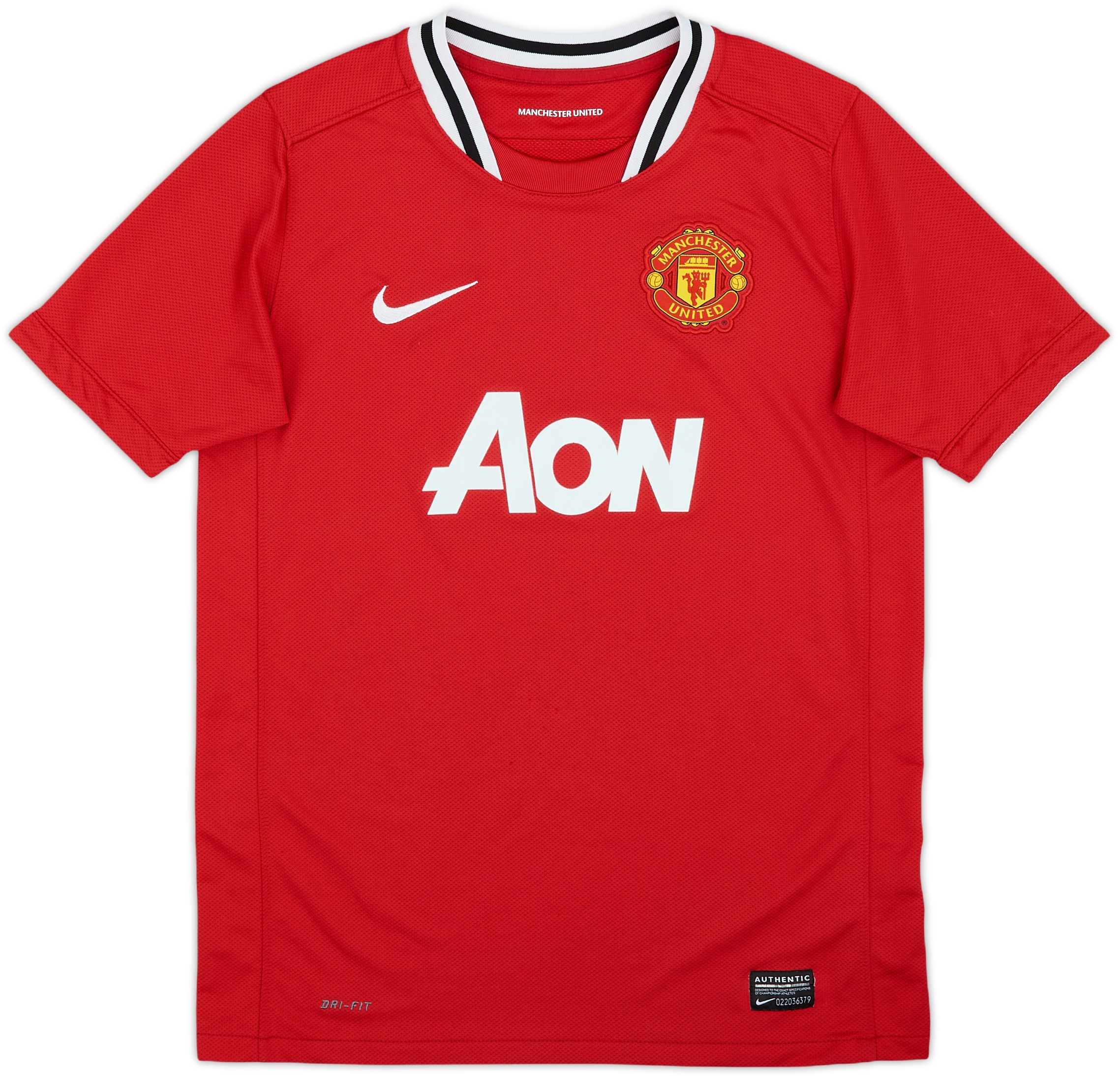 2011-12 Manchester United Home Shirt - 8/10 - (L.Boys)