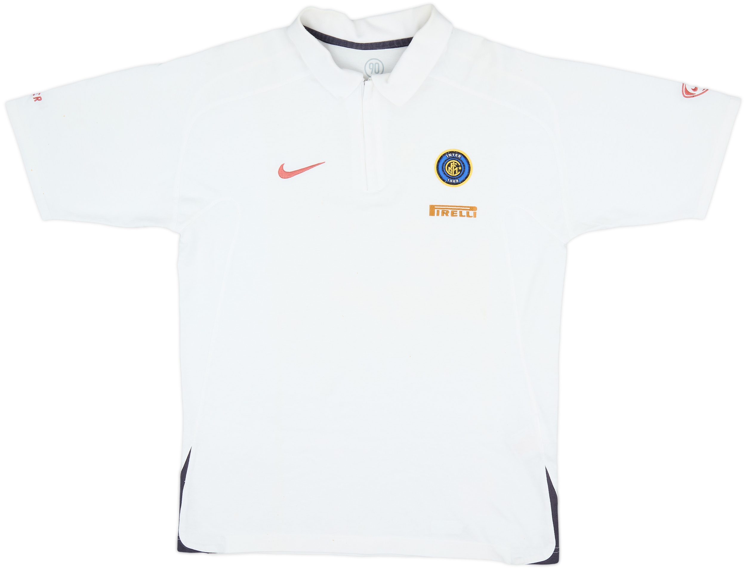2005-06 Inter Milan Nike 1/4 Zip Polo Shirt - 6/10 - (M)