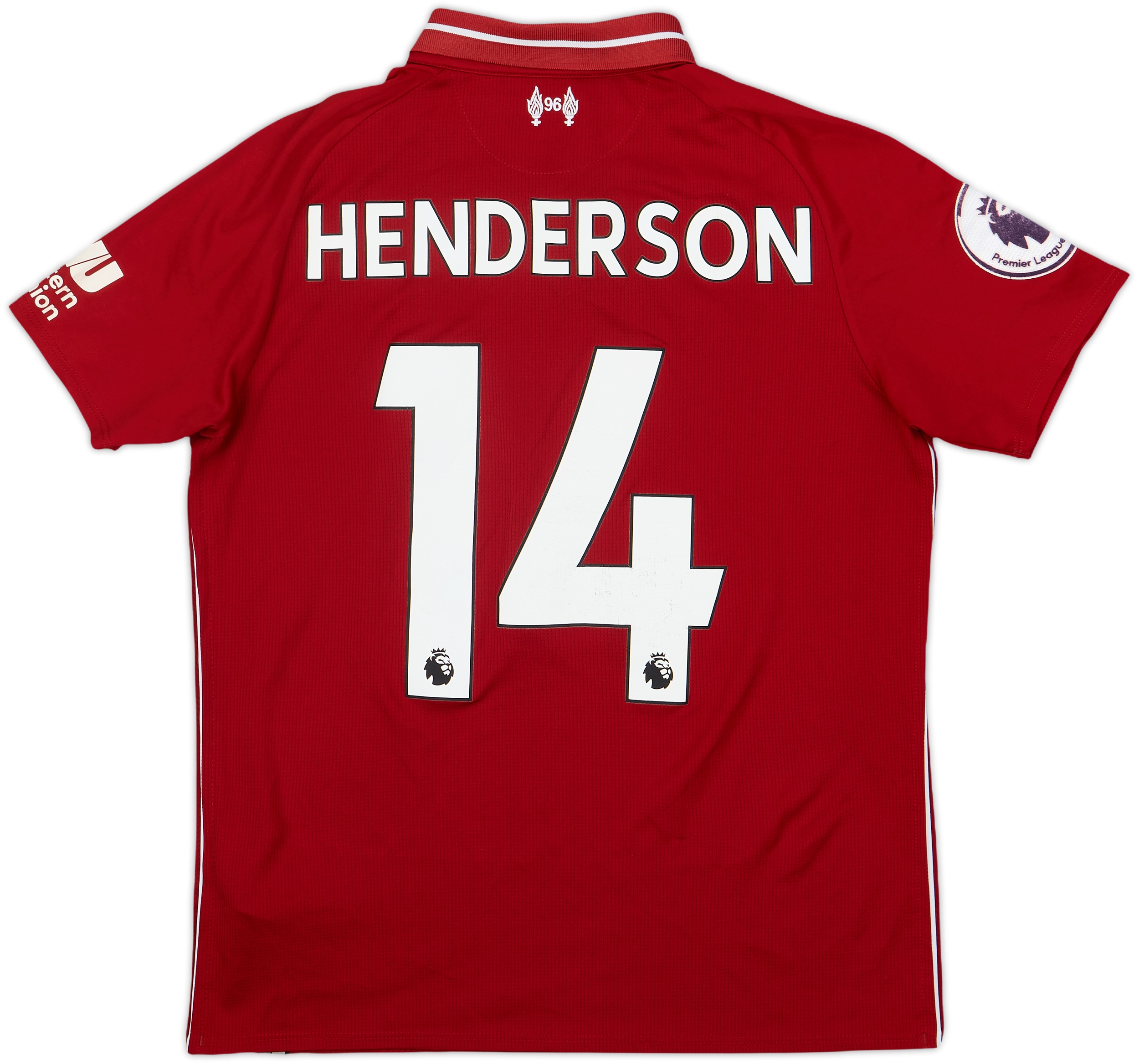 2018-19 Liverpool Home Shirt Henderson #14 - 6/10 - (XL.Boys)