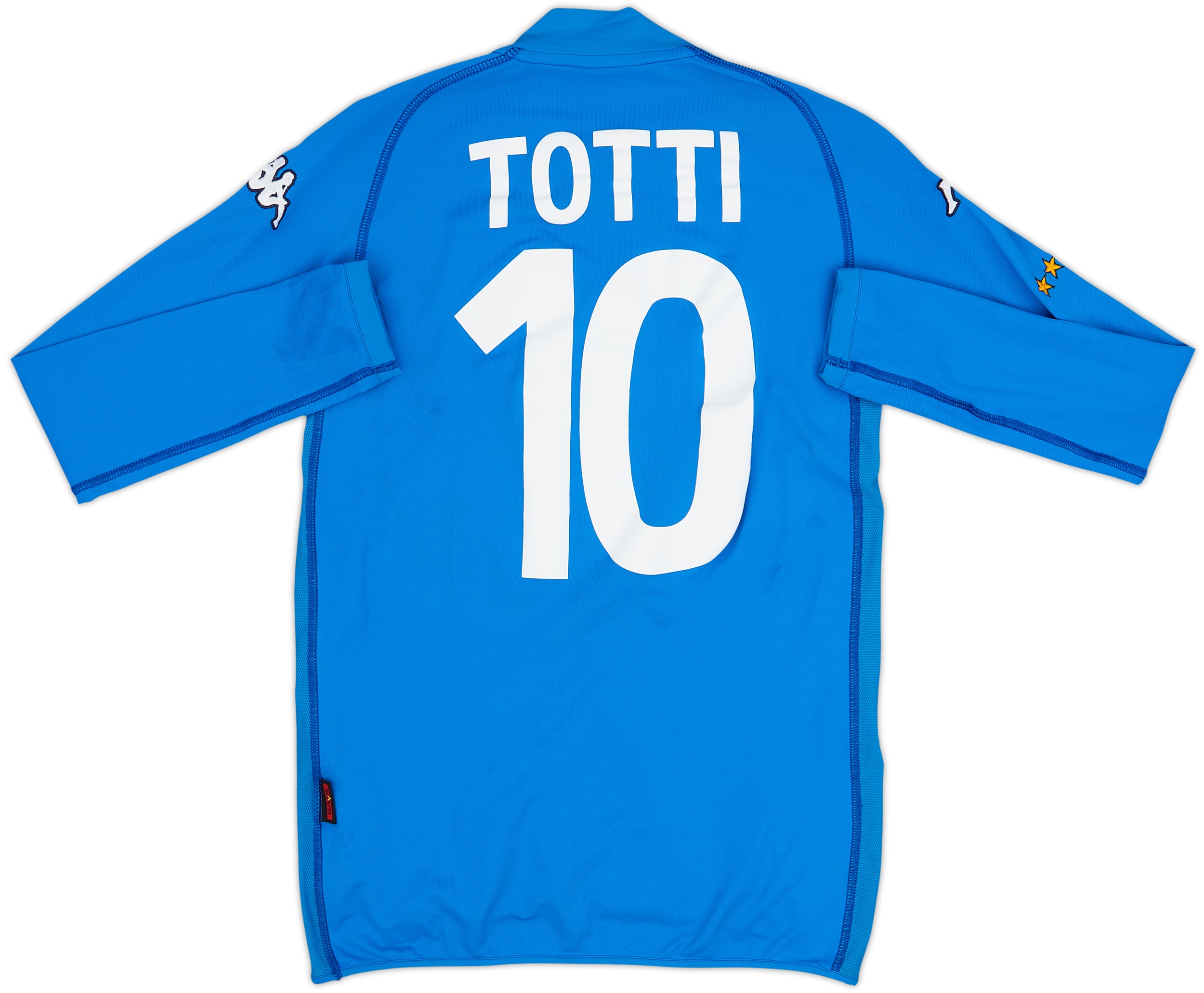 2002 Italy Home L/S Shirt Totti #10 - 6/10 - (S)