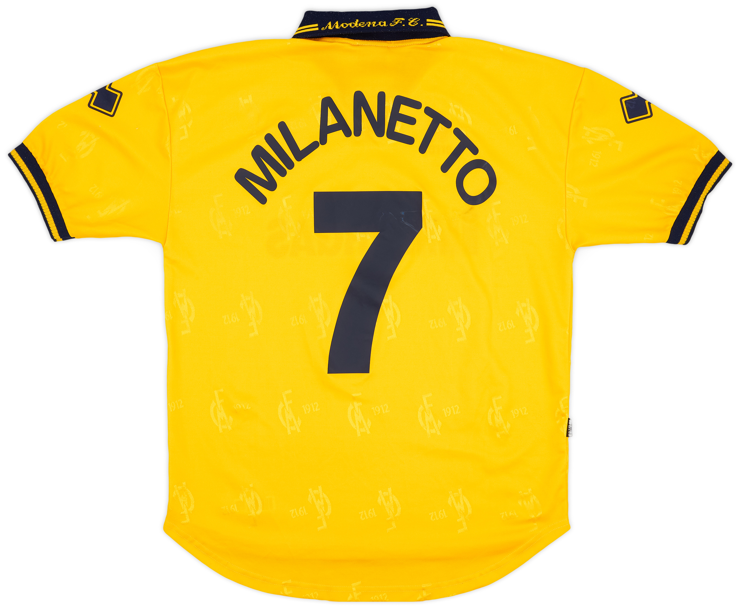 2001-04 Modena Home Shirt Milanetto #7 - 7/10 - (L)