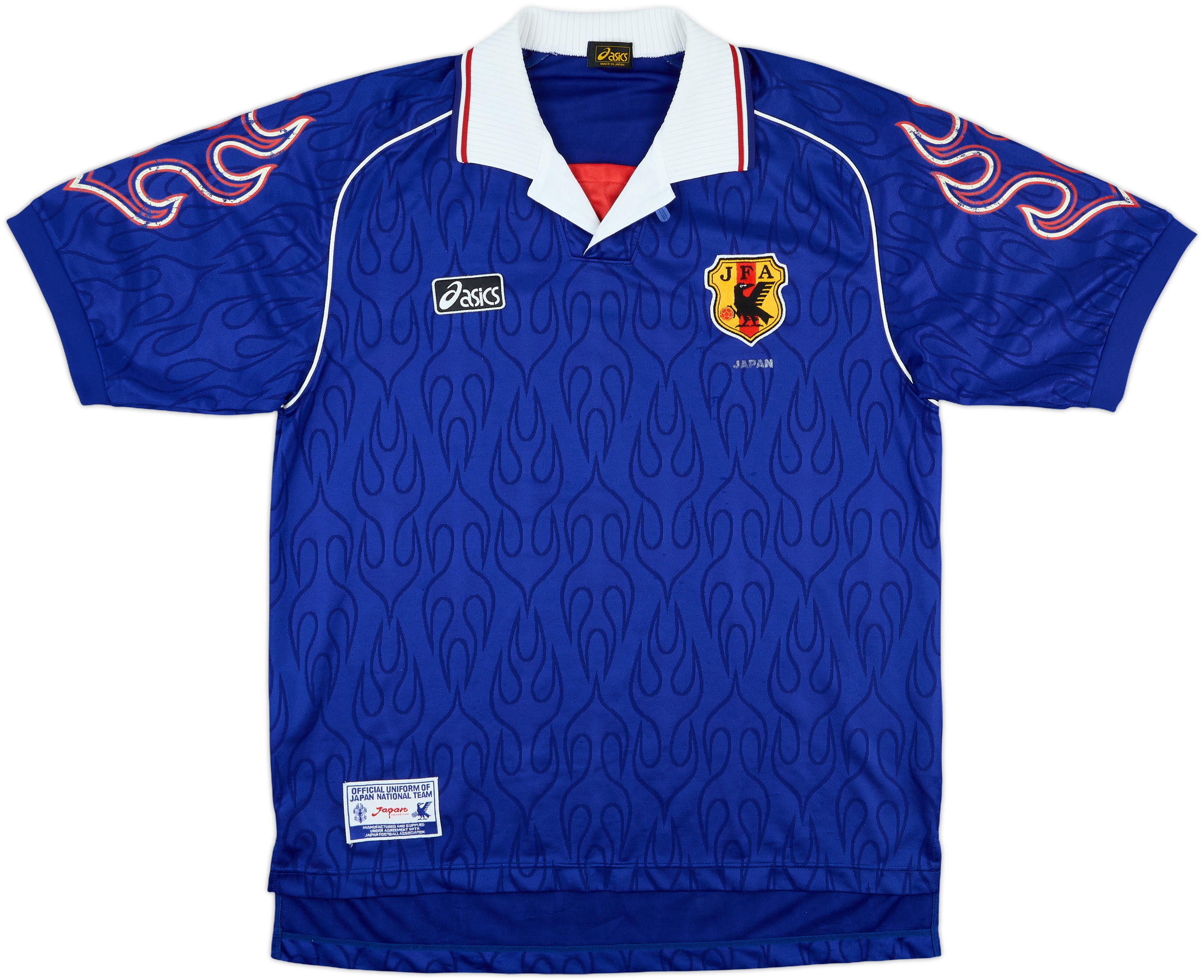asics 日本代表 サッカーシャツ 11番　98年 Japan National Team Jersey XL Size 1998 World Cup Asics Free