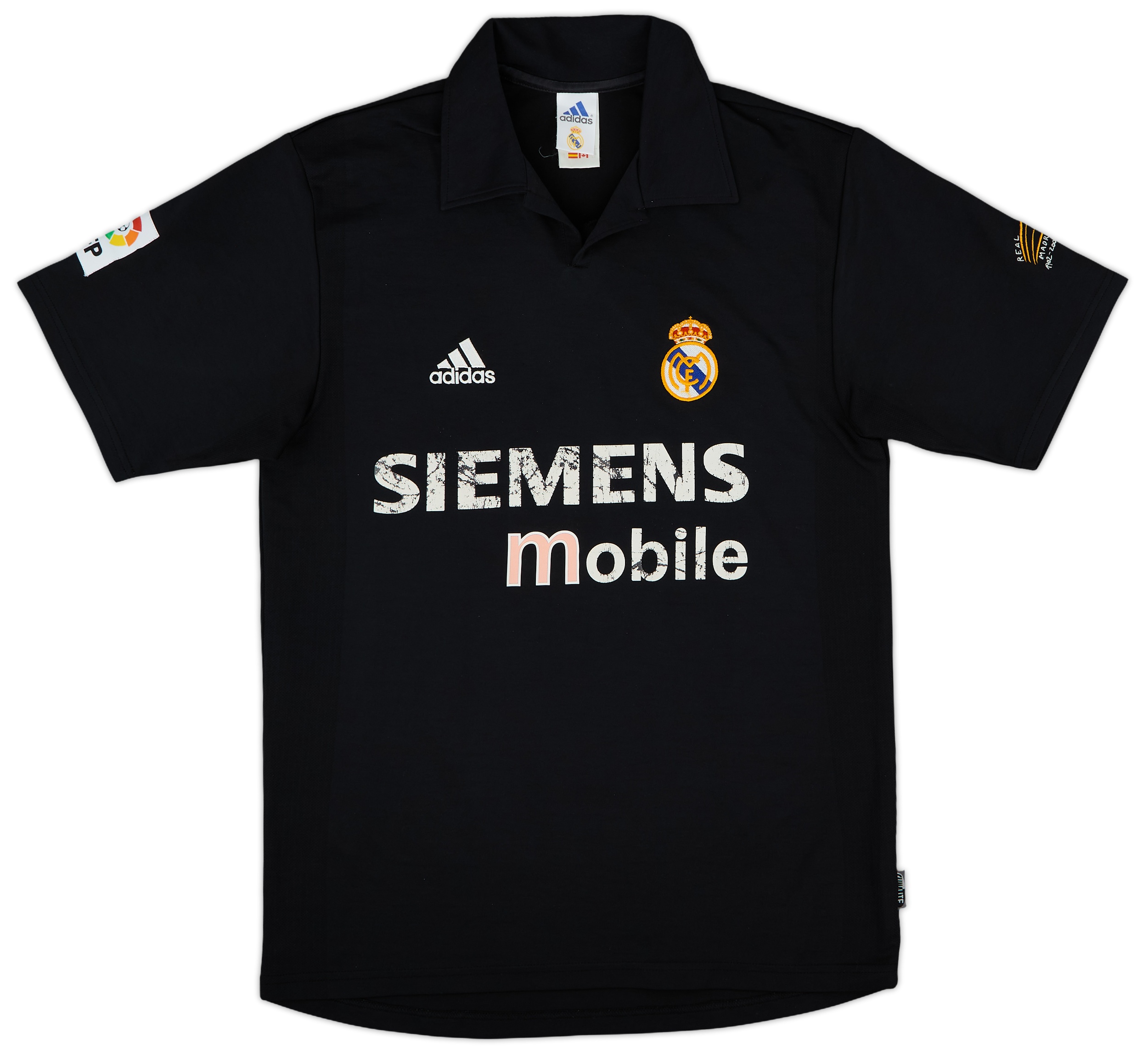 Real Madrid 記念Tシャツ 1902-2002 黒　グティ14番 Real Madrid FC Adidas Football Shirt 100 Years 1902-2002