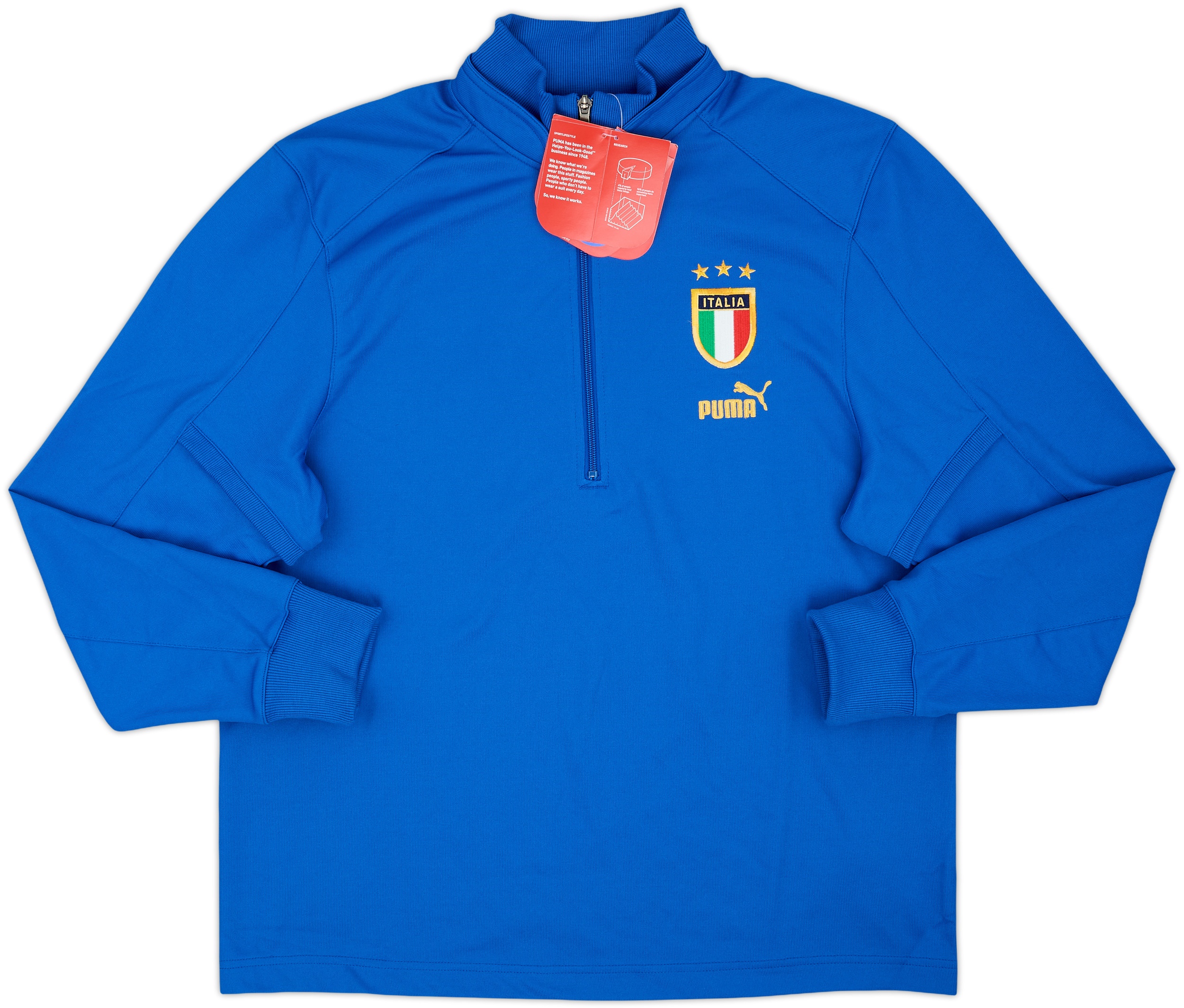 Puma イタリア 2004-05年モデル トレーニングトップ XXL 2004-05 Italy Puma 1/2 Zip Sweat Top (XL)