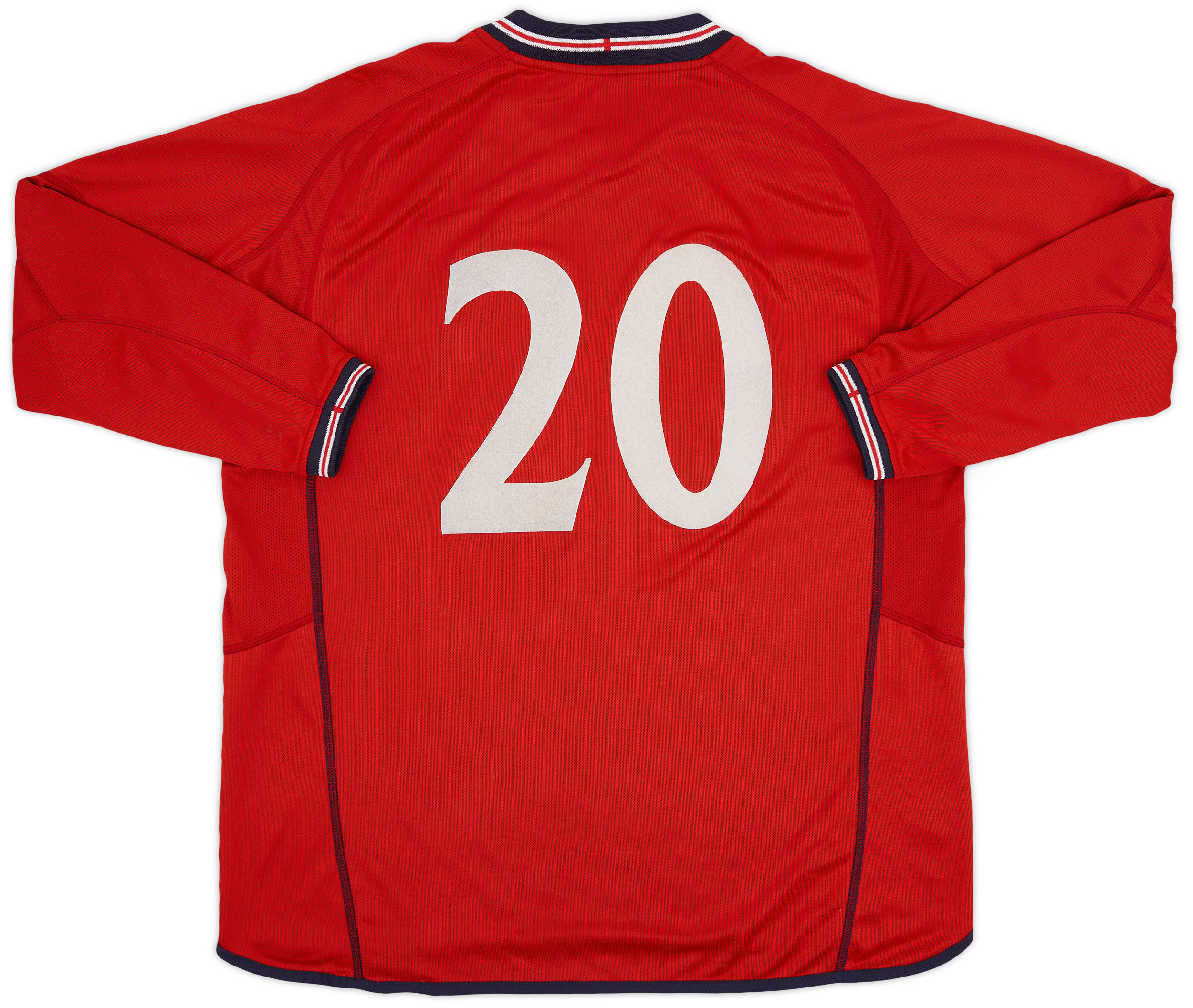 2002-04 England Away L/S Shirt #20 - 7/10 - (XXL) 2002-04 England Away L/S Shirt #20 - 7/10 - (XXL)