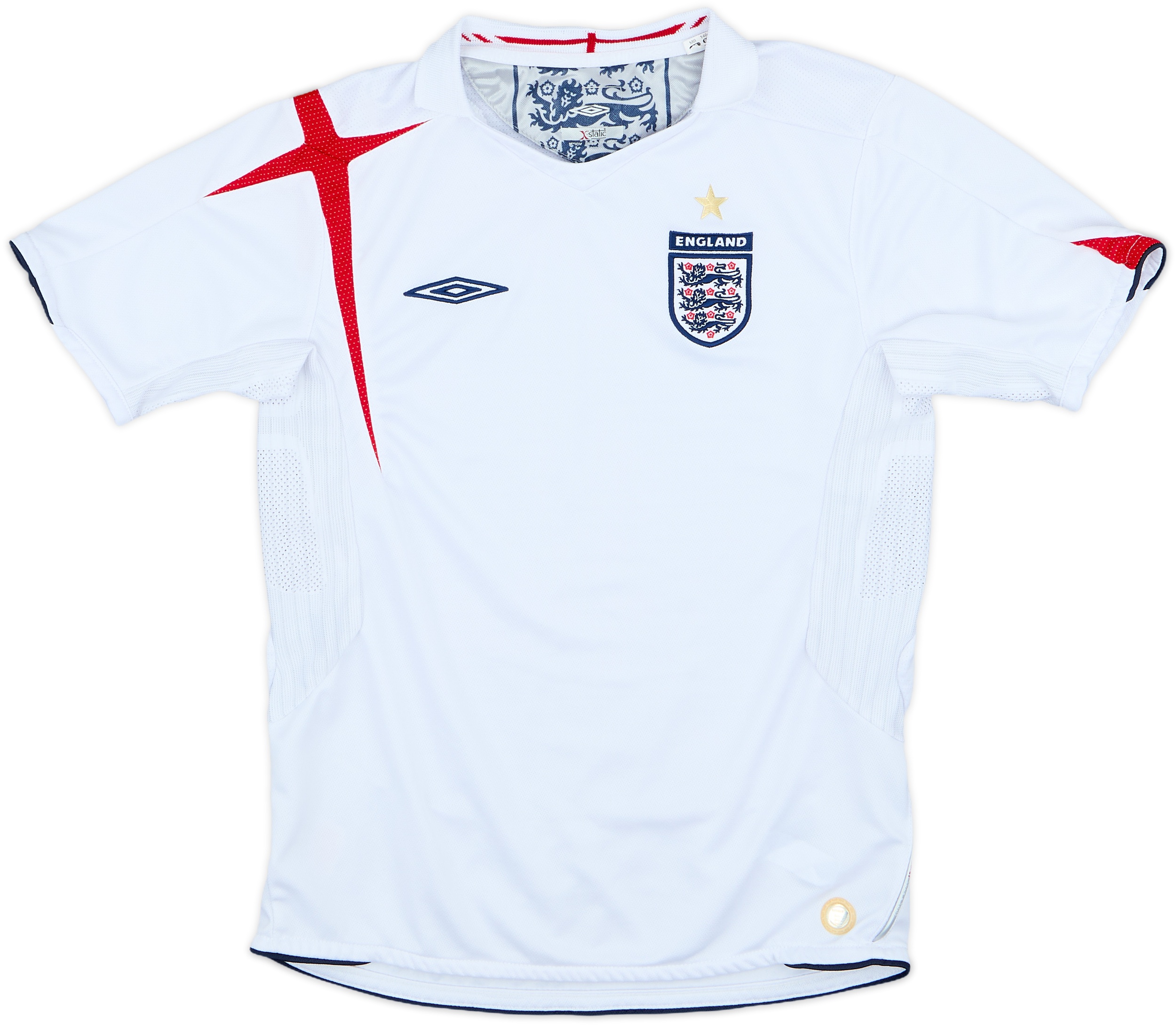 2005-07 England Home Shirt - 9/10 - (M.Boys)