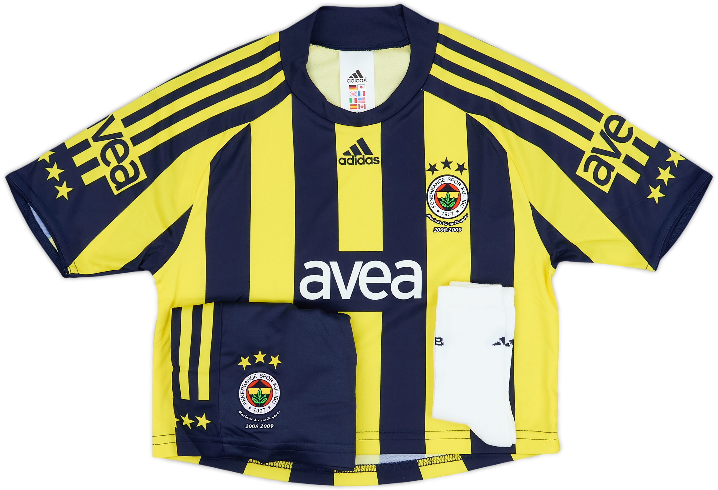 2008-09 Fenerbahce Home Full Kit - 10/10 - (2-3 Years)