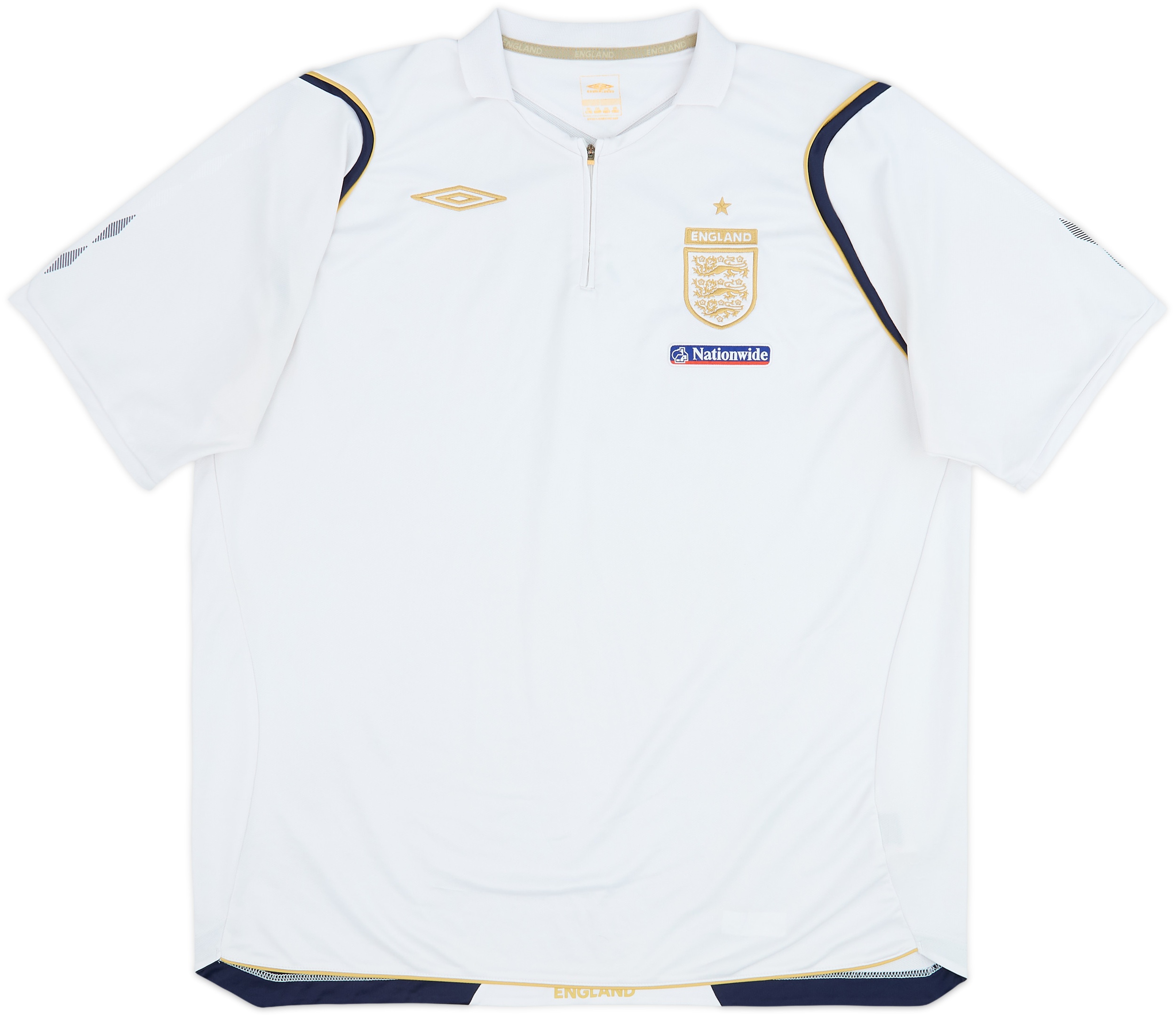 2006-07 England Umbro 1/4 Zip Training Shirt - 7/10 - (XXL)
