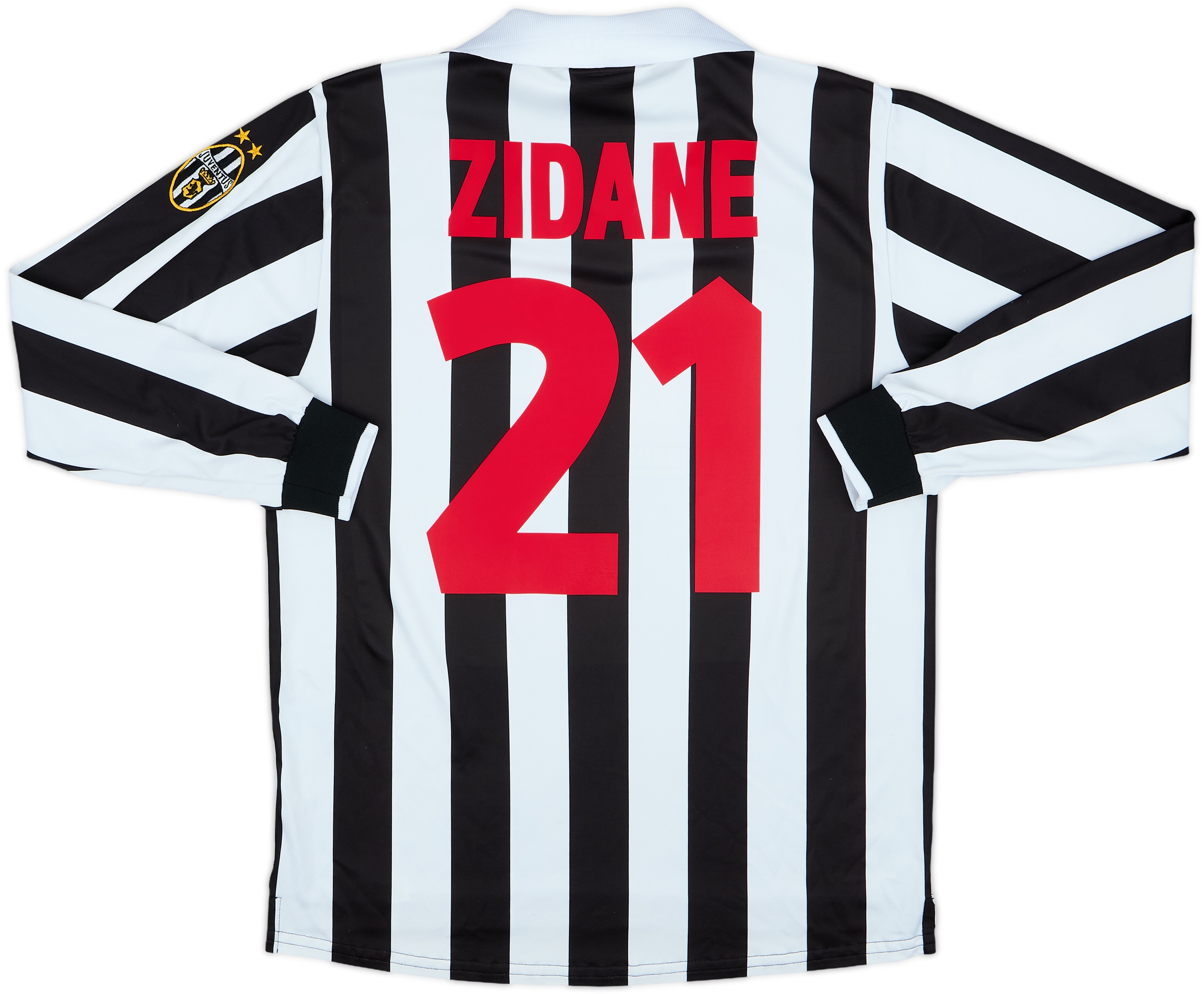 激レア　サッカーフィギュア　ジダン1998-99 Juventus 1998-99 Juventus Home L/S Shirt Zidane #21 - 8/10 - (M)